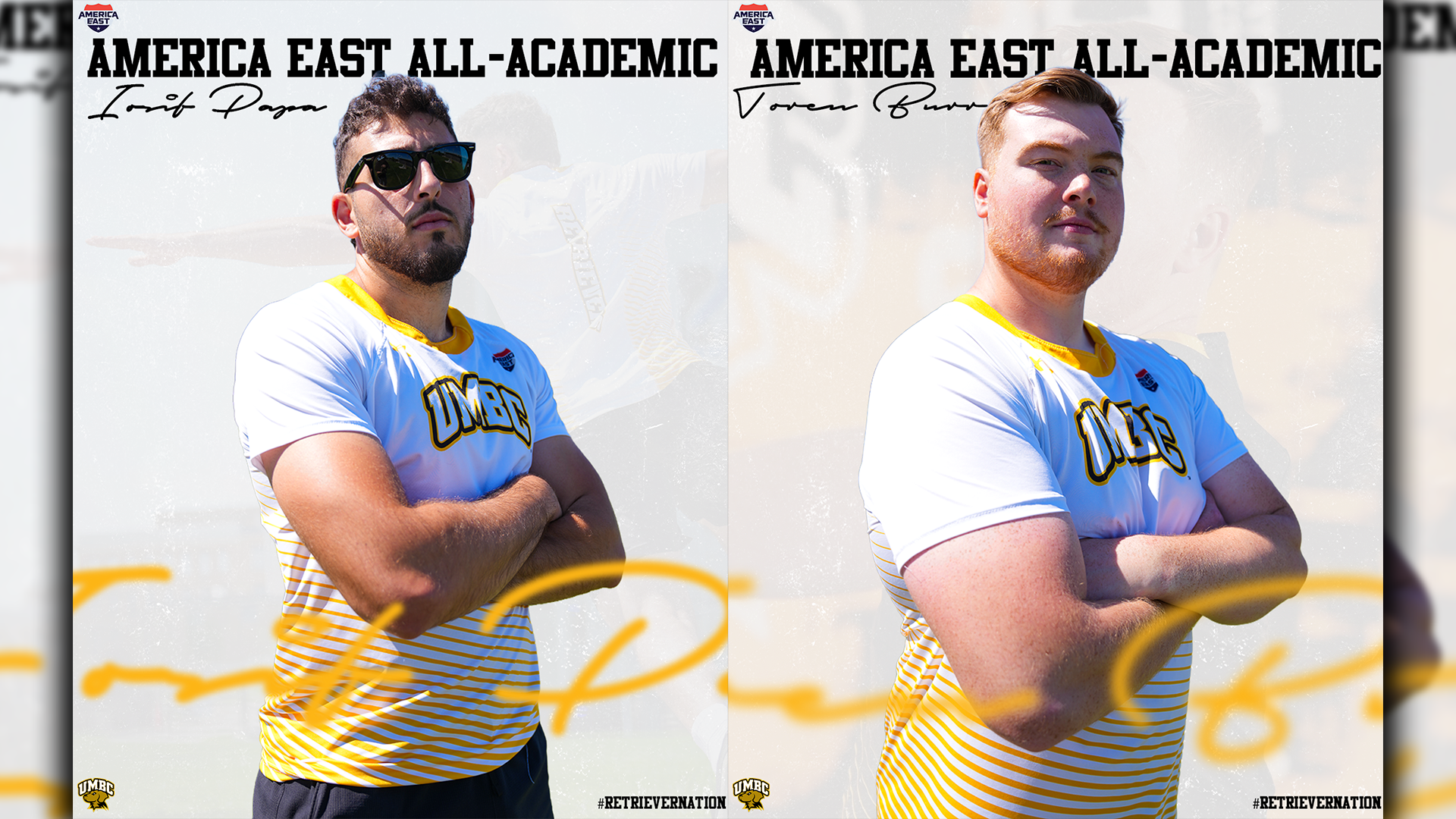 Iosif Papa and Toren Burr are on the America East All-Academic Team