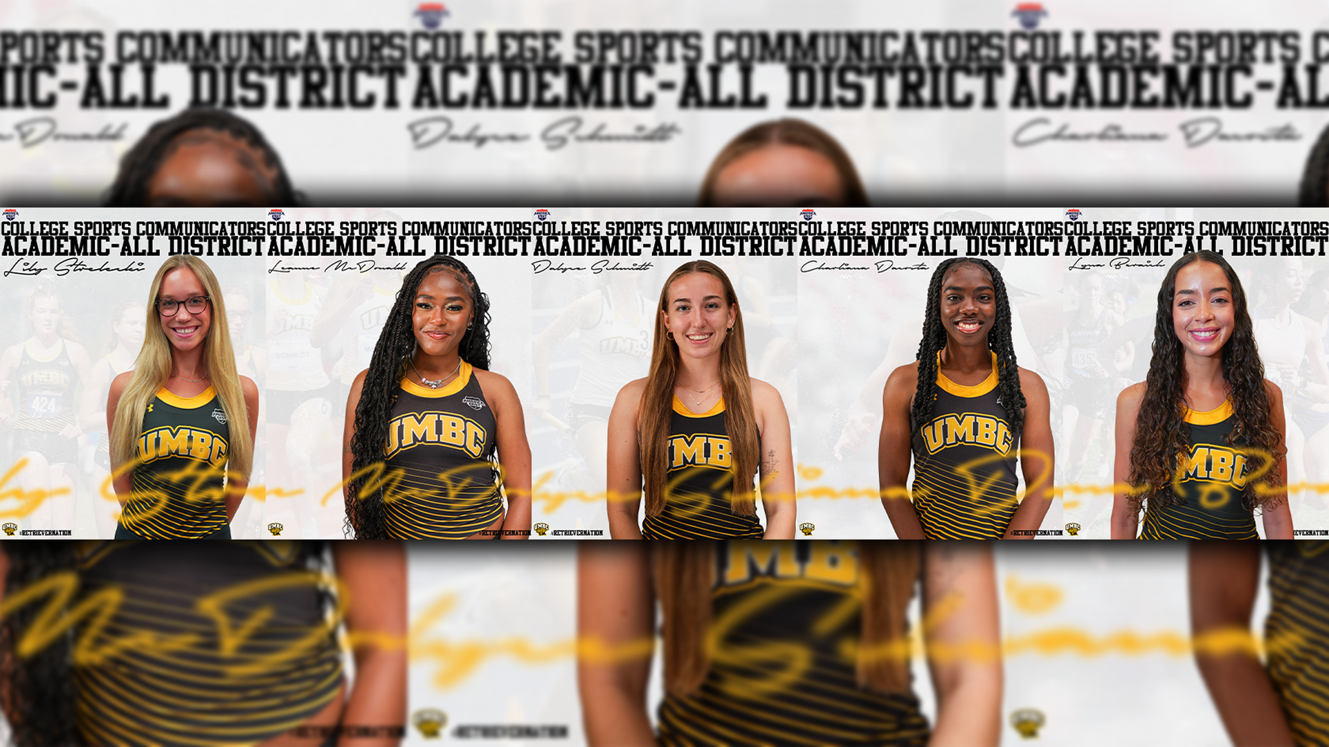 Lyna Beraich, Charliana Dacosta, Leanne McDonald, Dalyce Schmidt and Lily Strelecki were named to the CSC Academic All-District Team