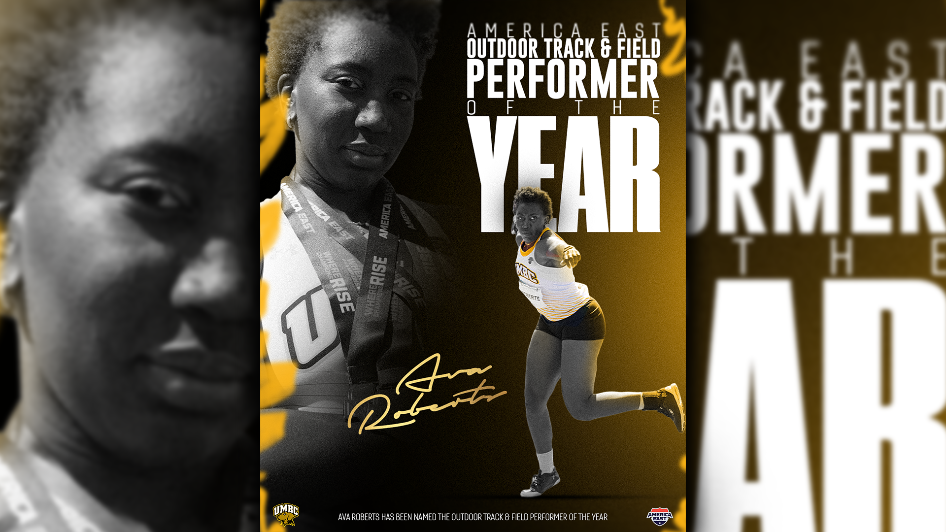 Ava Roberts is the 2026 America East Outdoor Track & Field Performer of the Year