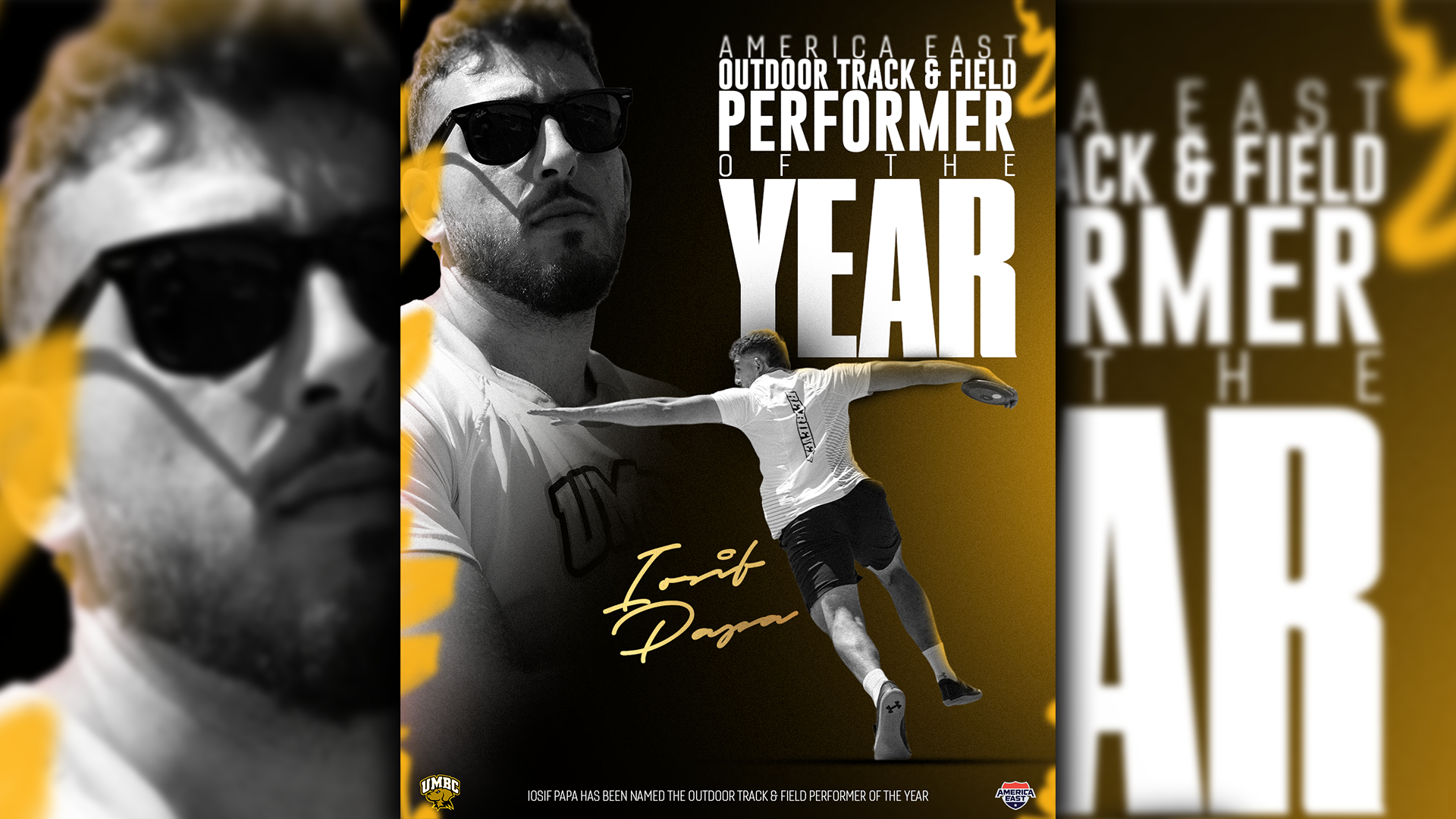 Iosif Papa was named the America East Men's Outdoor Track & Field Performer of the Year