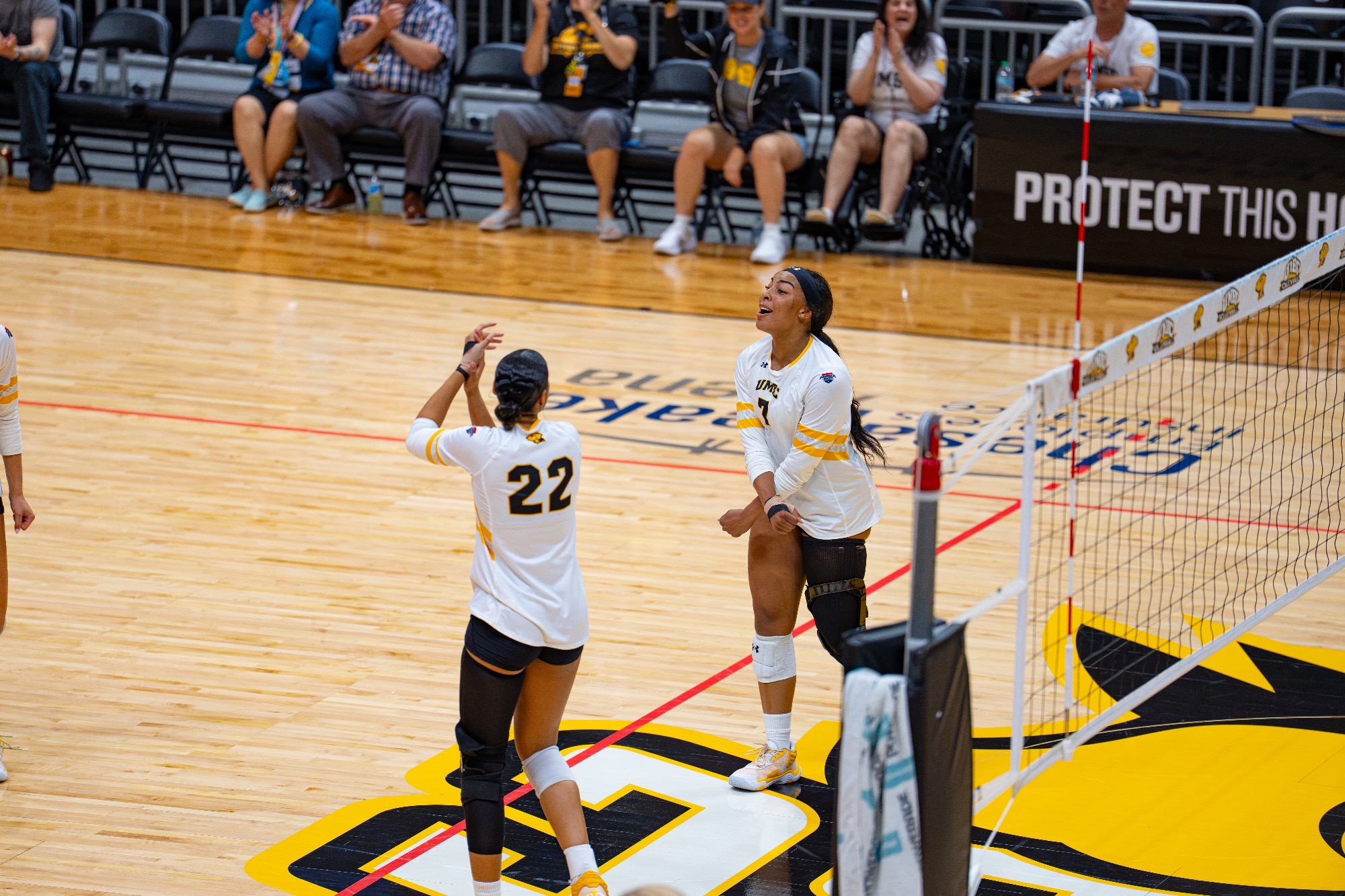 Harris Celebrates after Point