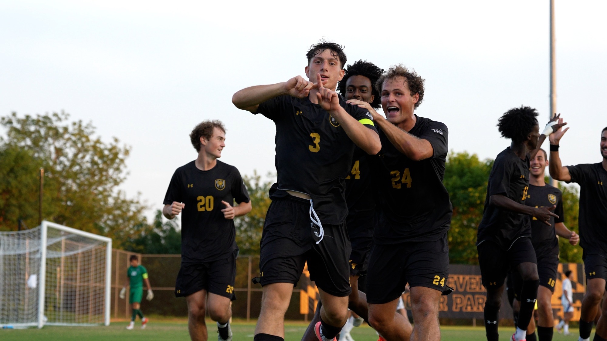 Pantaleo Celebrates Goal vs. Presbyterian