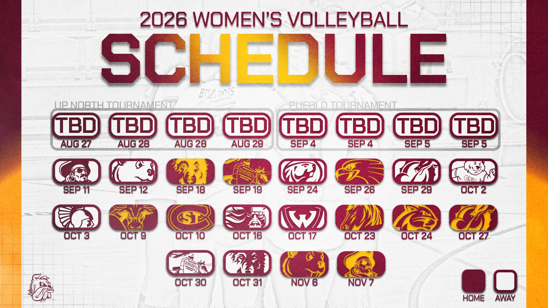 Volleyball 2026 Schedule