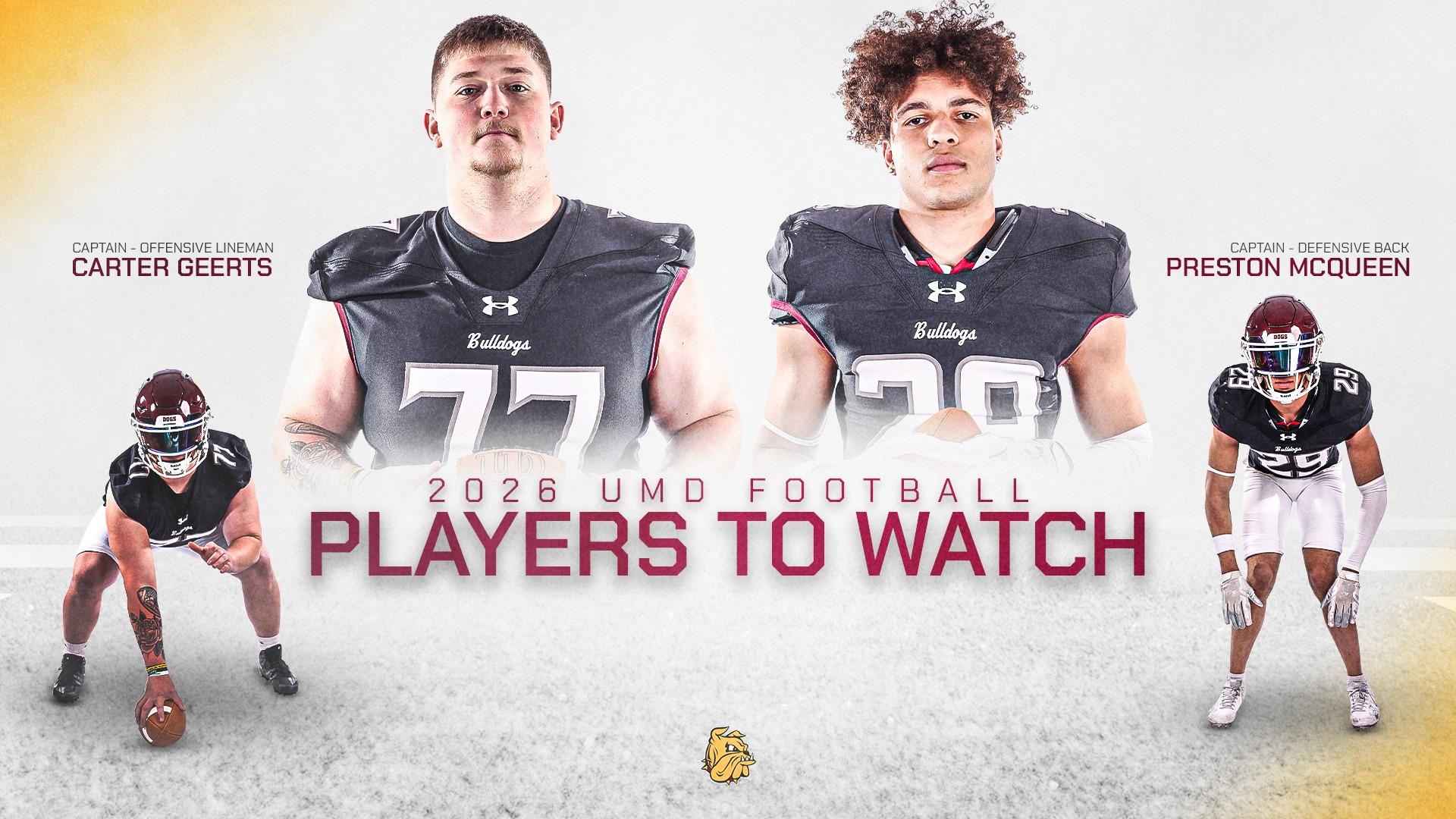 Geerts and McQueen selected as NSIC Players to Watch on Offense and Defense respectively. 