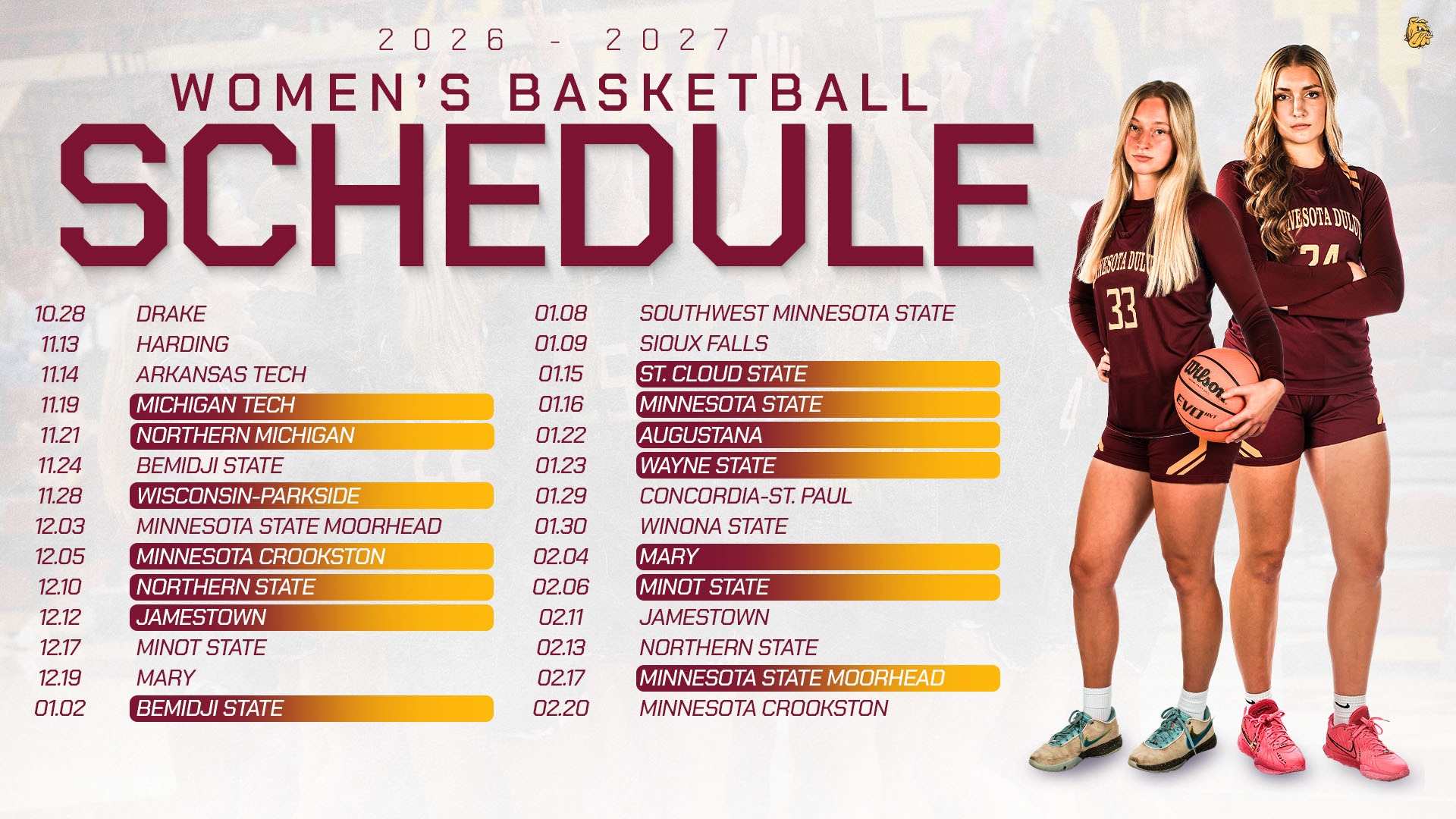 WBB Schedule Updated
