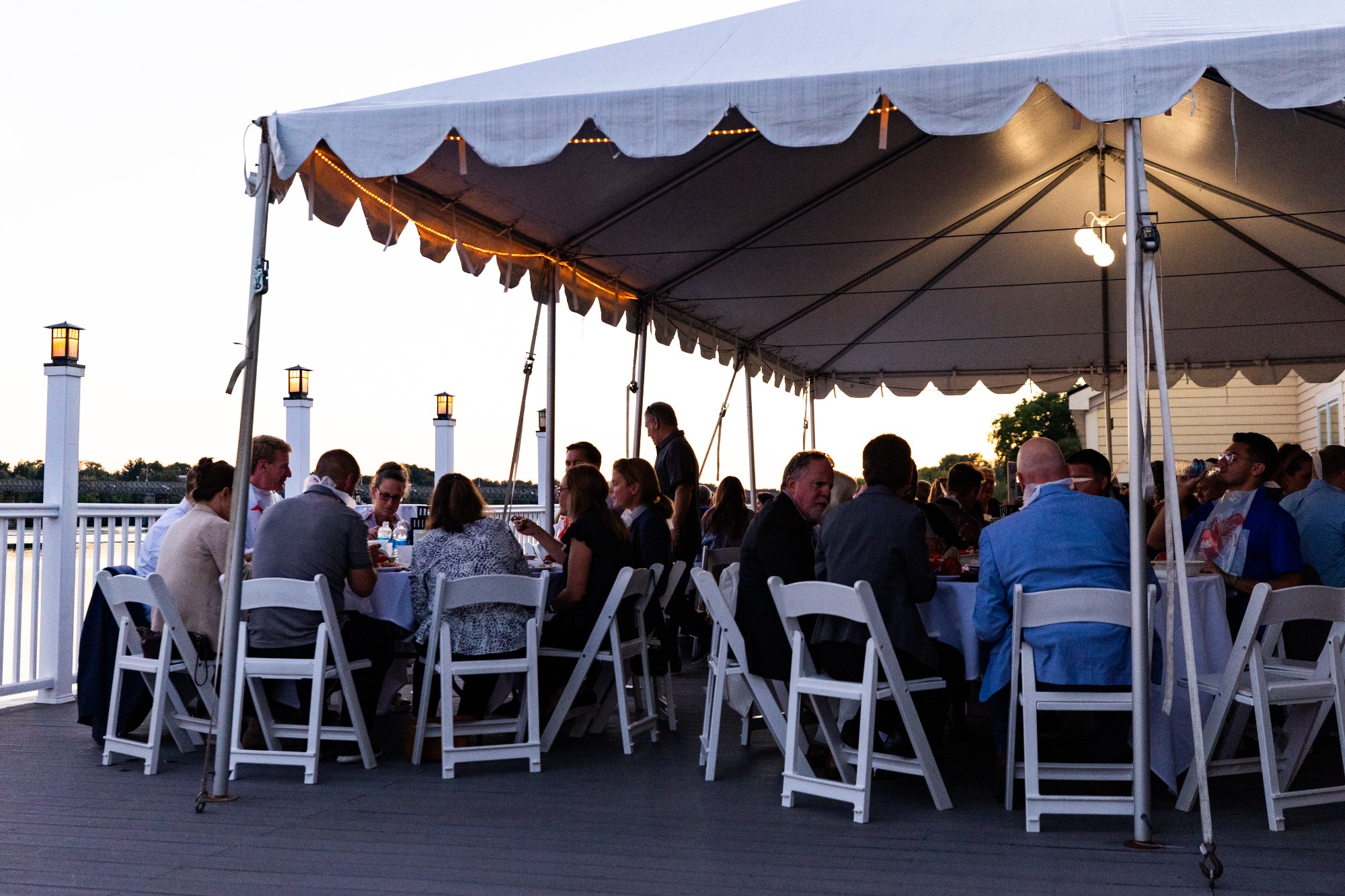 UMass Lowell Athletics Sunset Social Event at Bellegarde Boathouse in Lowell, Massachusetts on September 14, 2023  (Photo by Leanna Puccio/UMass Lowell)