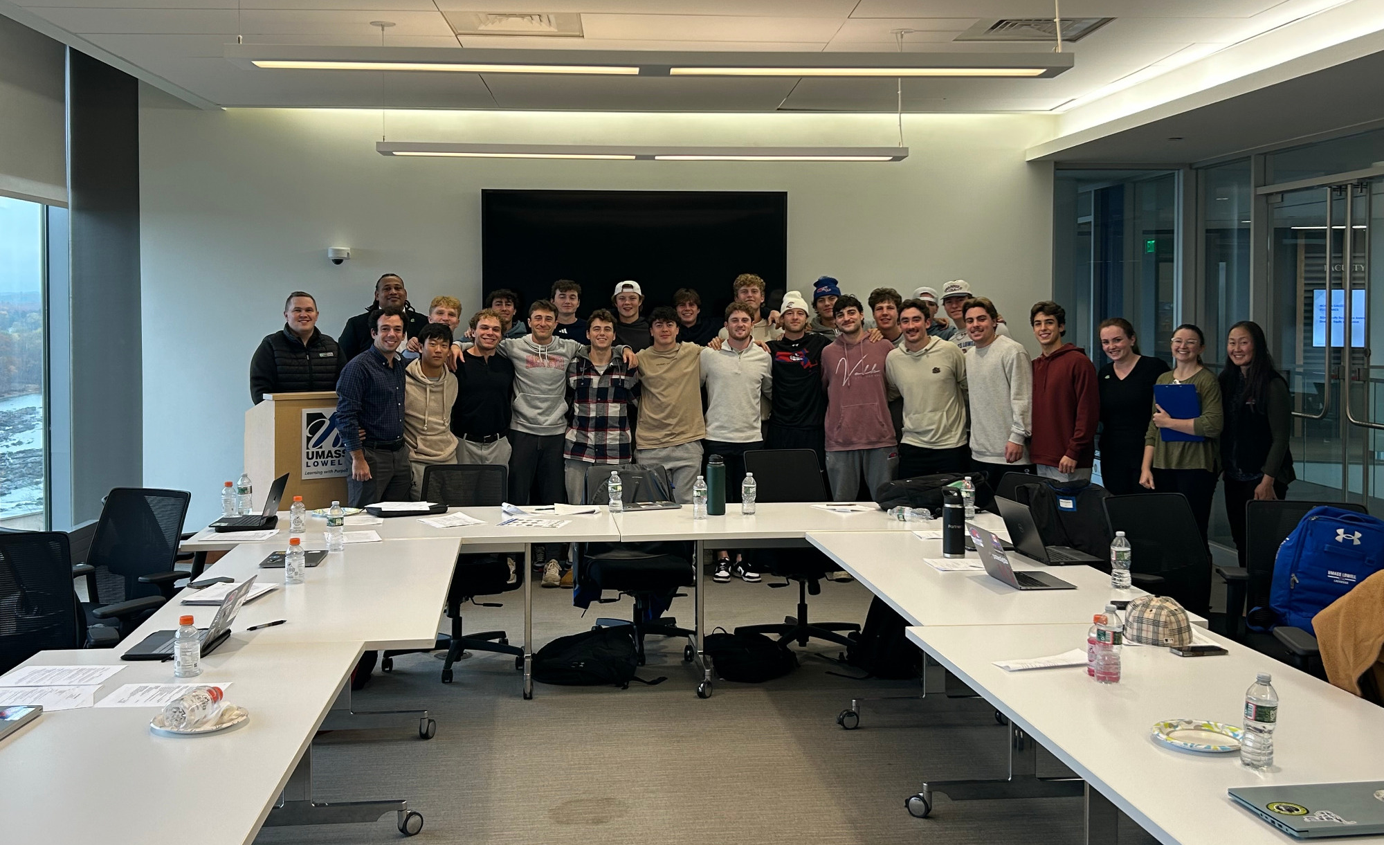 Men's Lacrosse Team at Interview Skills Workshop