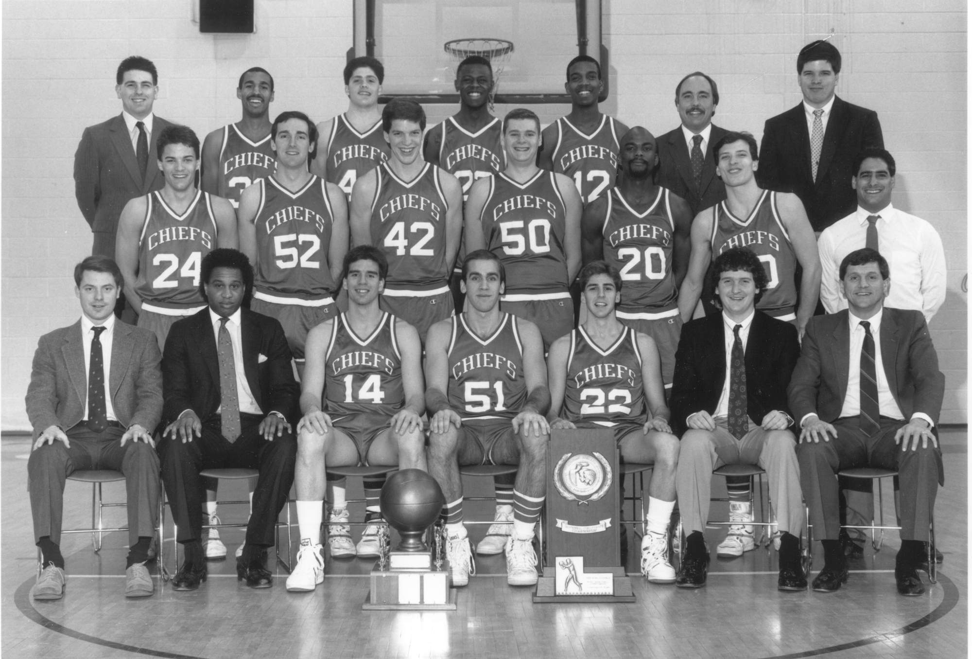 1987-88 UMass Lowell men's basketball team photo