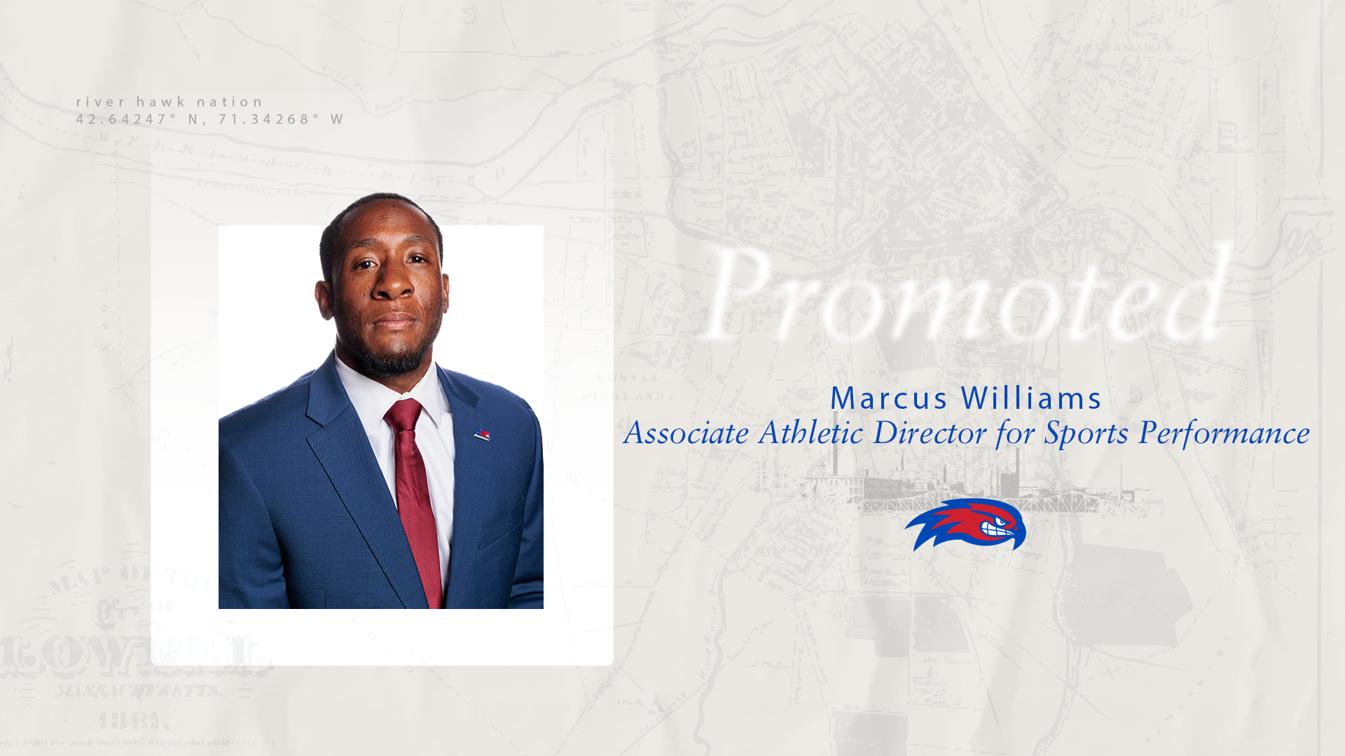 Marcus Williams Promoted to Associate AD For Sports Performance Graphic