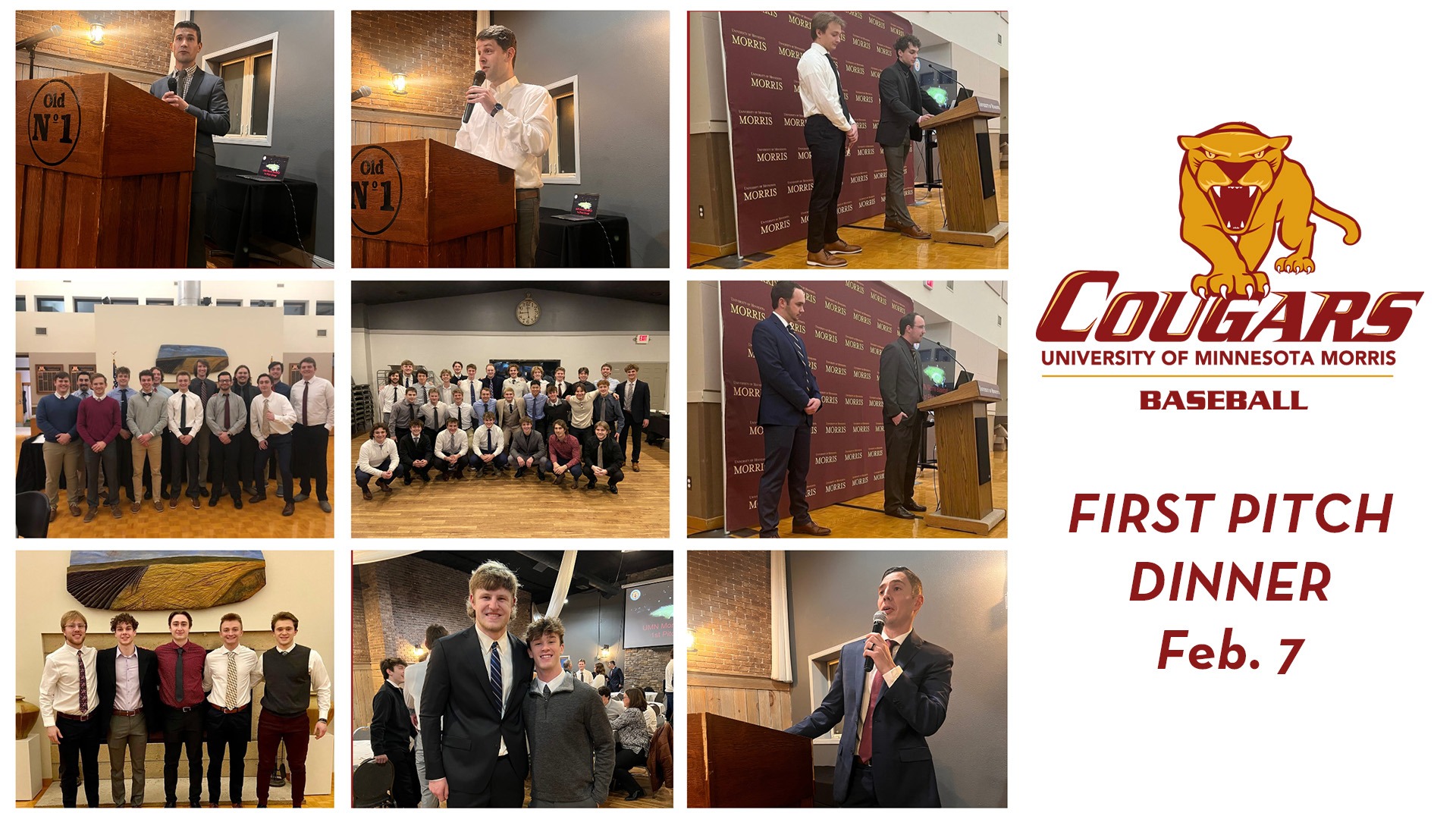 Cougars University of Minnesota Morris Baseball First Pitch Dinner Feb. 7