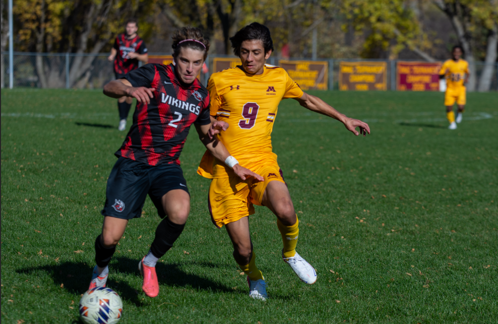Mendez - Action shot - Men's Soccer vs BLC