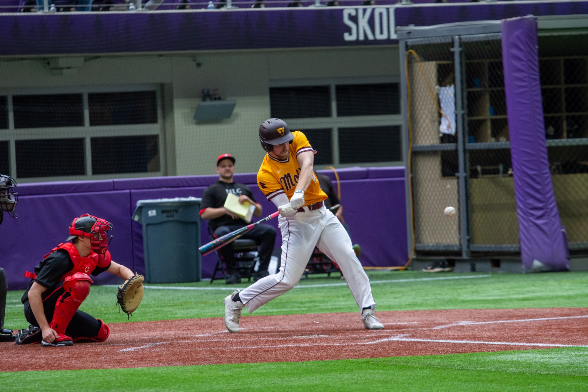 Meuser - Action shot - Baseball vs Martin Luther 2/24/26