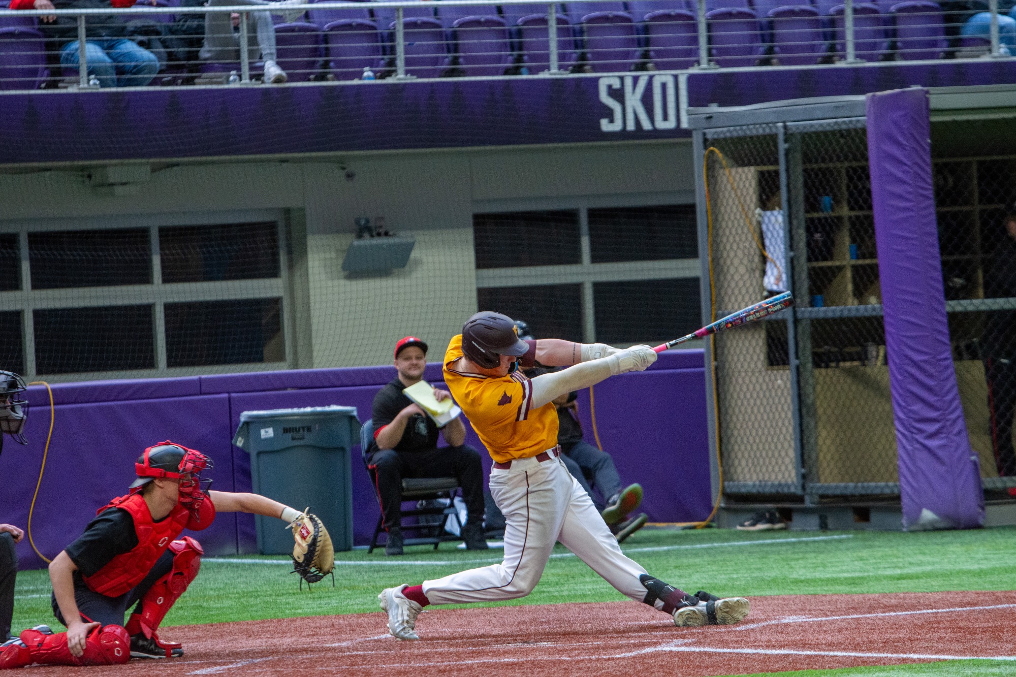 Haberman - Action shot - Baseball vs Martin Luther 2/24/26