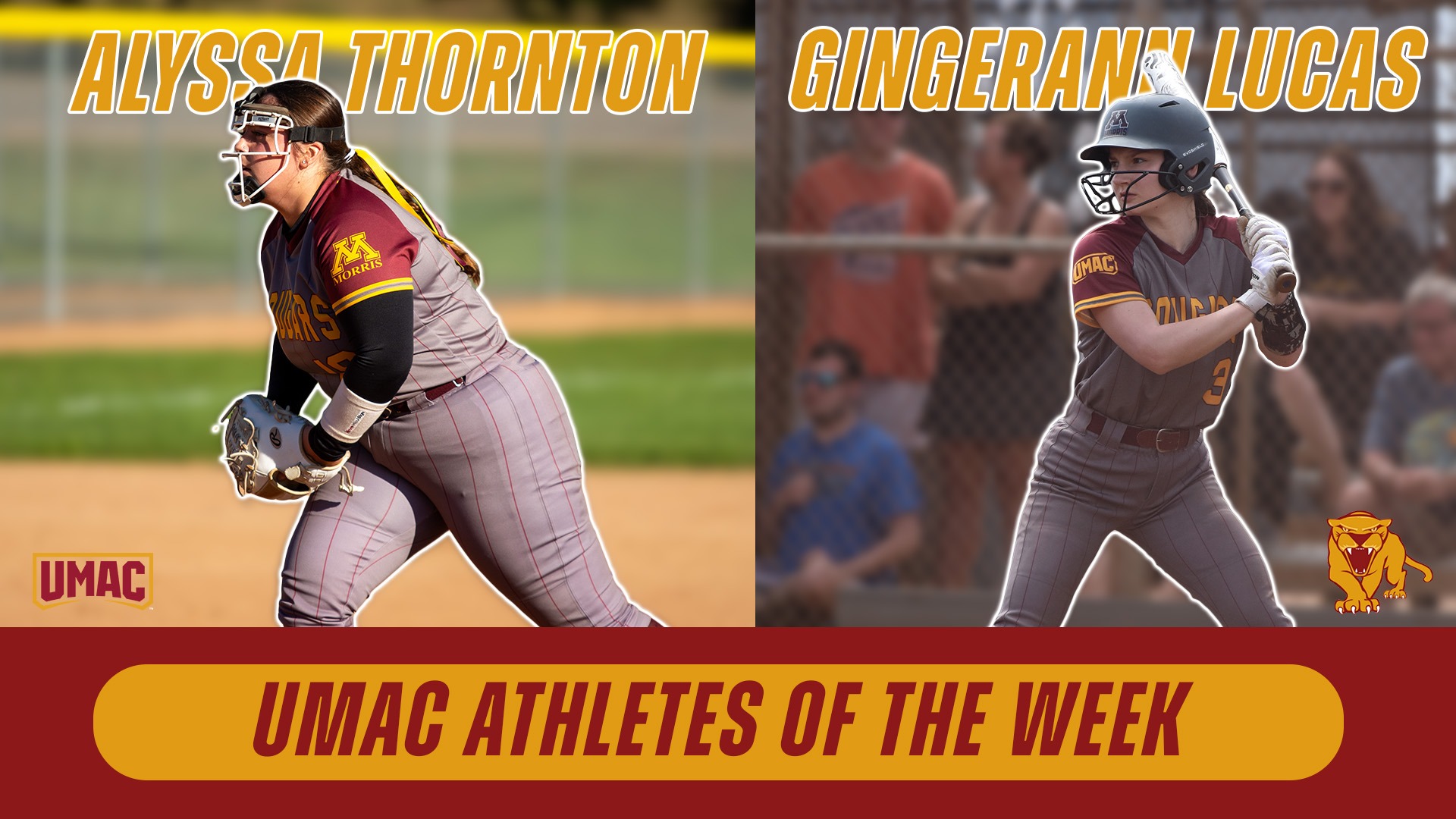 UMAC Athletes of the Week Alyssa Thornton GingerAnn Lucas