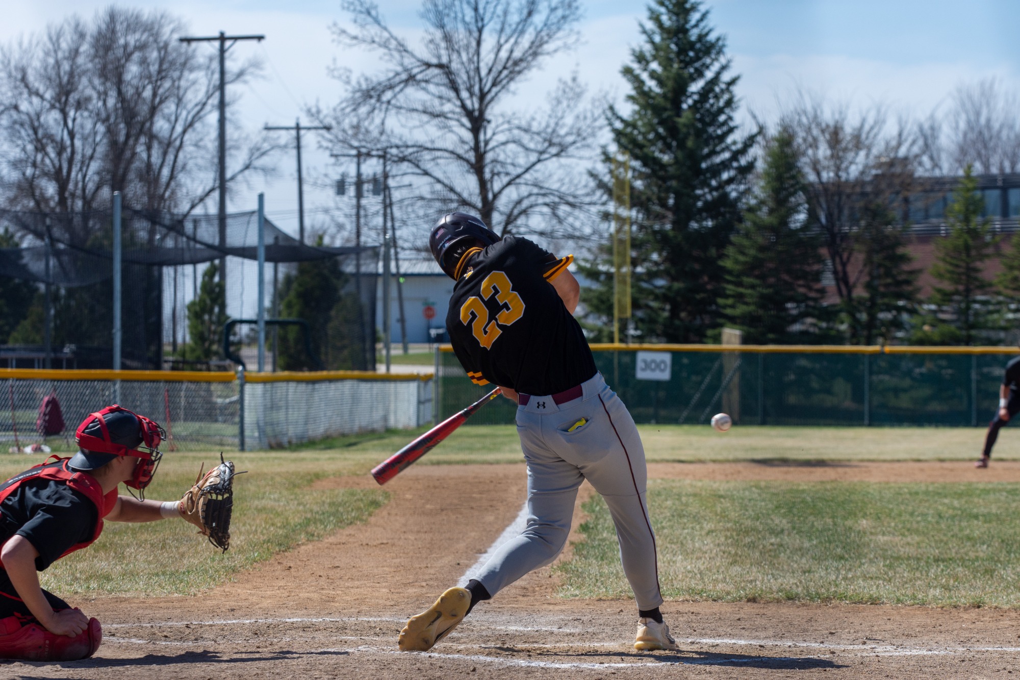 Oligmueller - Action Shot - Baseball vs Martin Luther 4/16