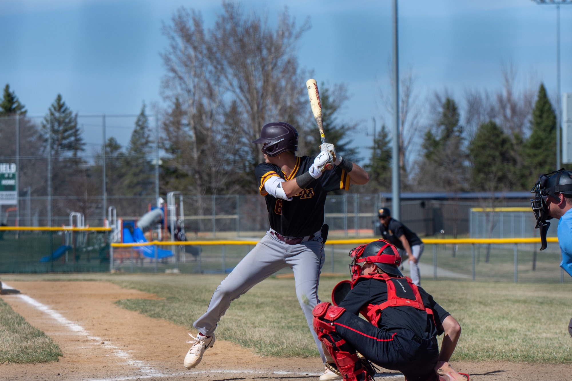Neadeau - Action Shot - Baseball vs Martin Luther 4/16