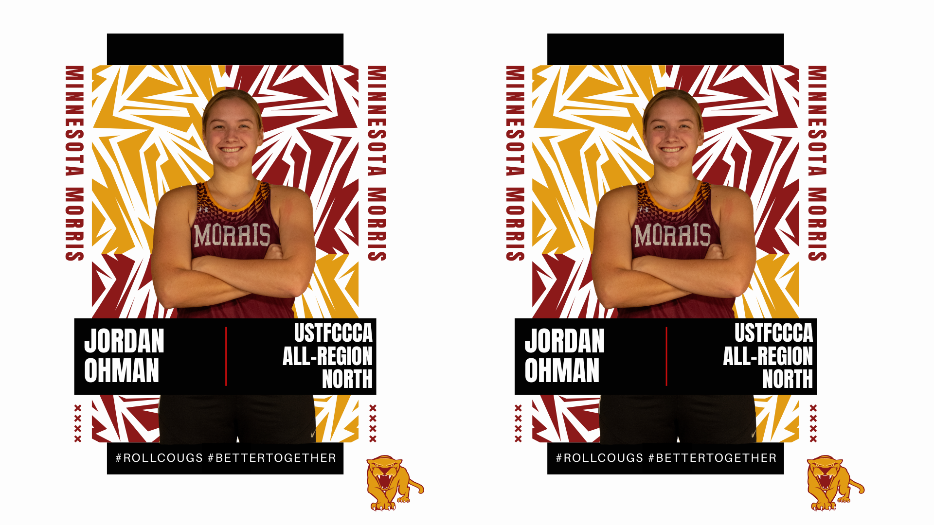 Minnesota Morris USTFCCCA All-Region North Jordan Ohman #rollcougs #Bettertogether
