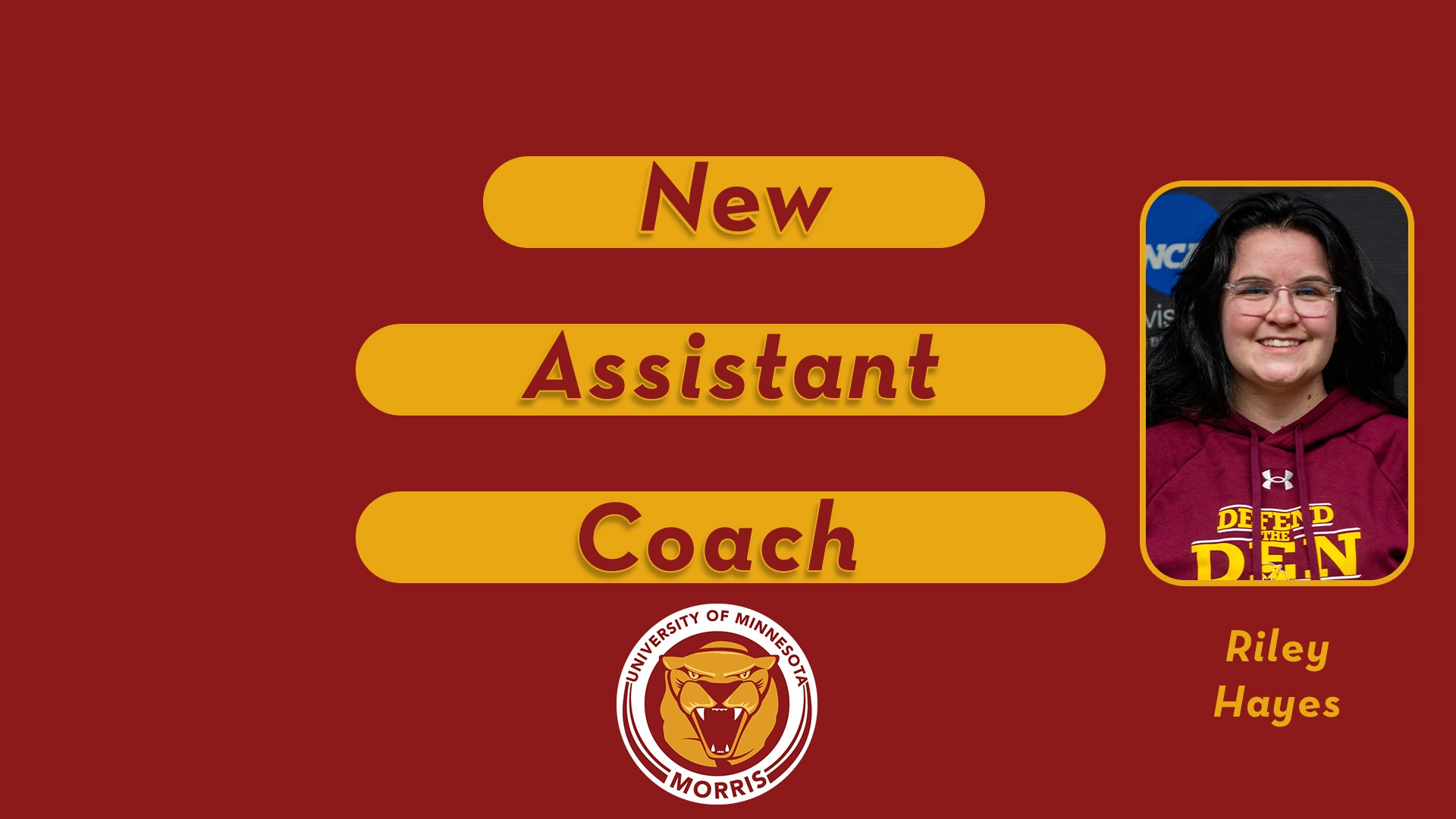 New Assistant Coach Riley Hayes