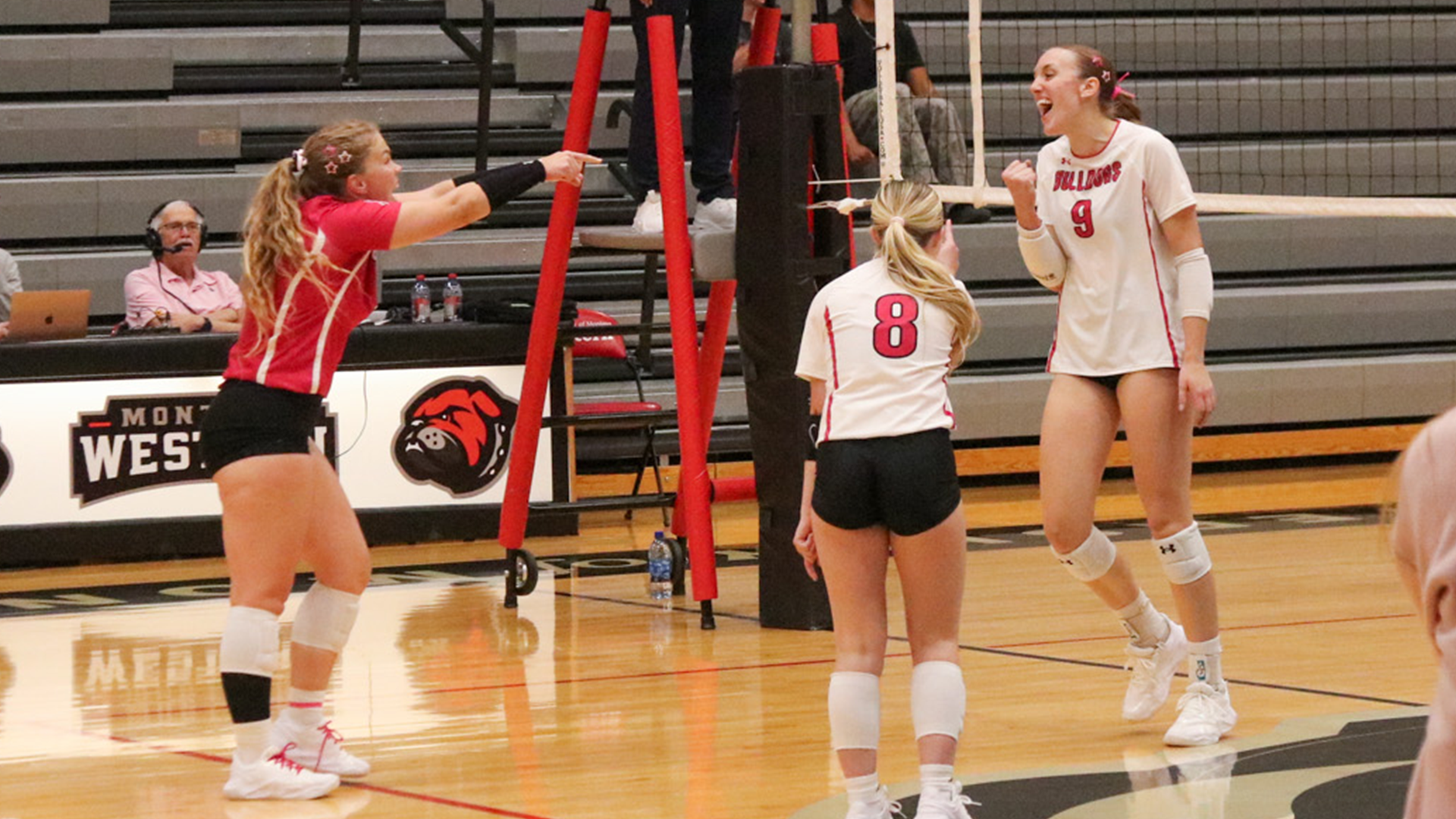 Jespersen, Frazier, Brown celebration vs VCSU