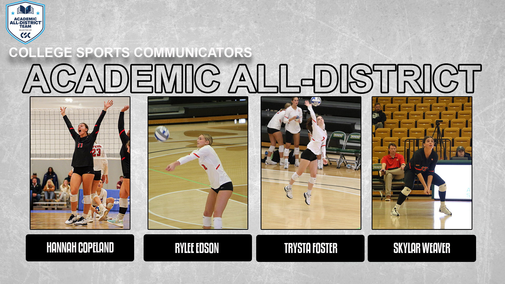 2024 Volleyball College Sports Communicators Academic All-District selections