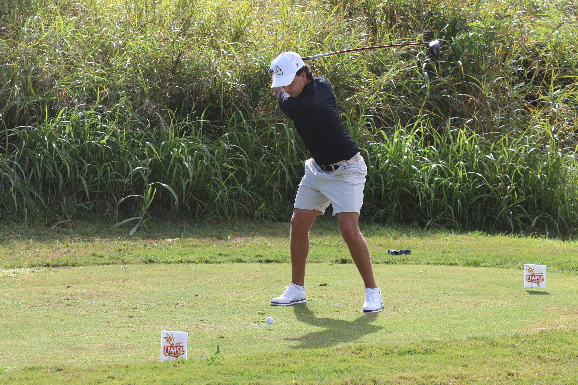 Dani Solavera tees off at the Arch Cup