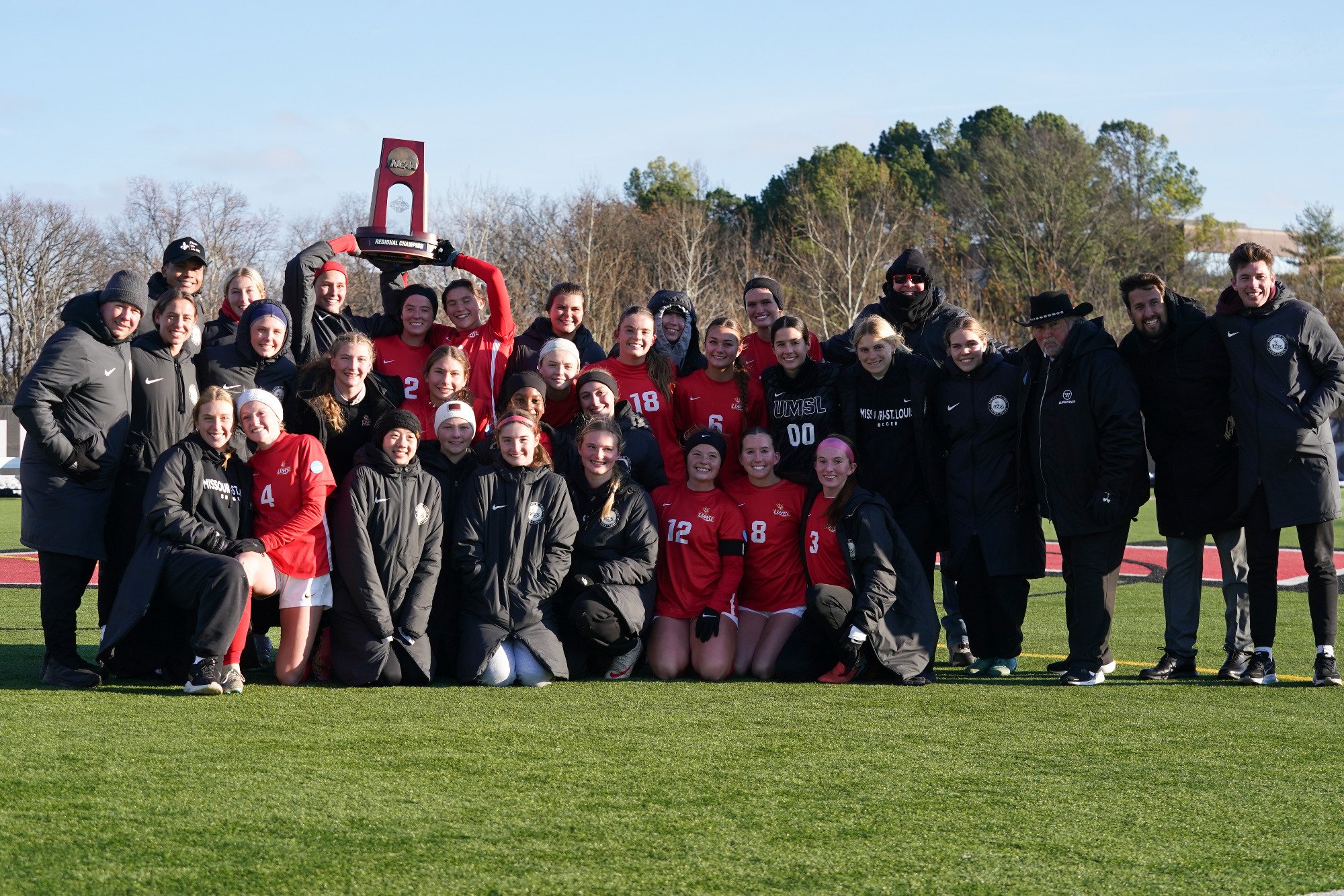 UMSL Women's Soccer Midwest Regional Championship Celebration