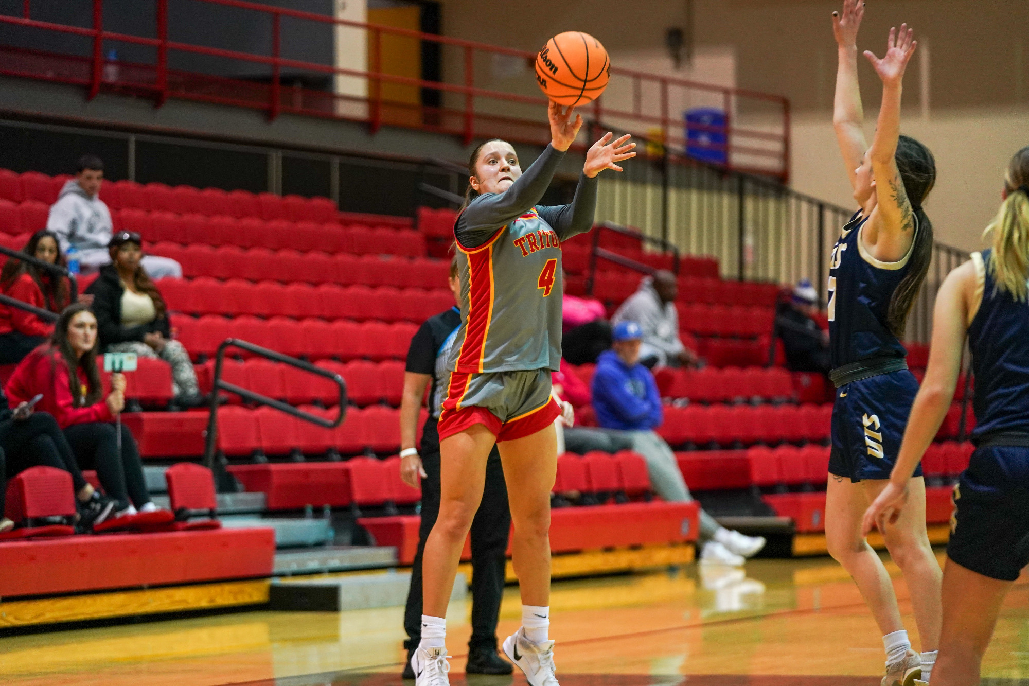 Lexi Hanna attempts a jump shot in a game against Illinois Springfield