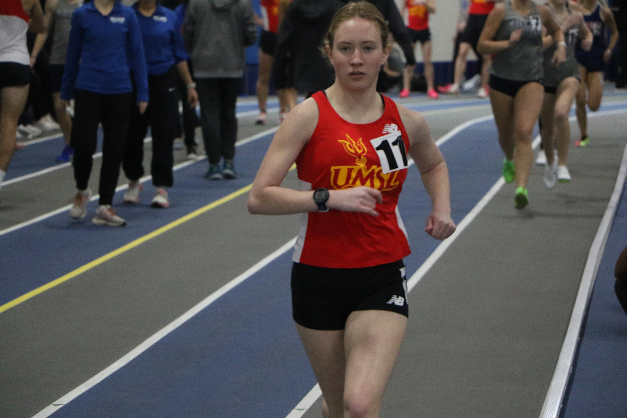 Bridget Ragan running the mile 