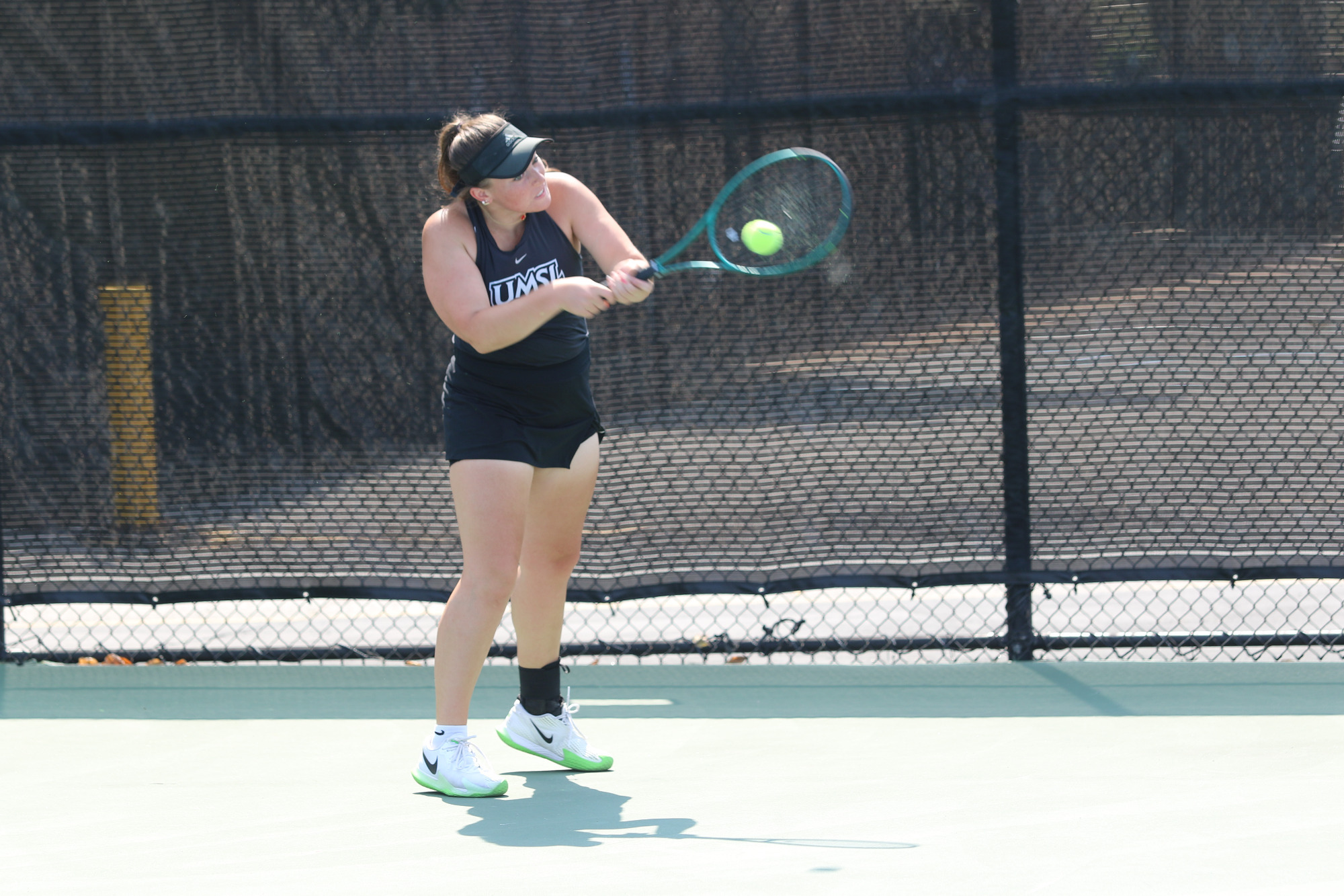 Morgan Lint hits a backhand shot