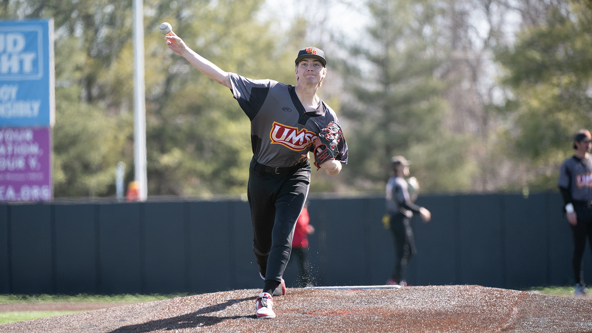Bryce Nicolay delivers a pitch