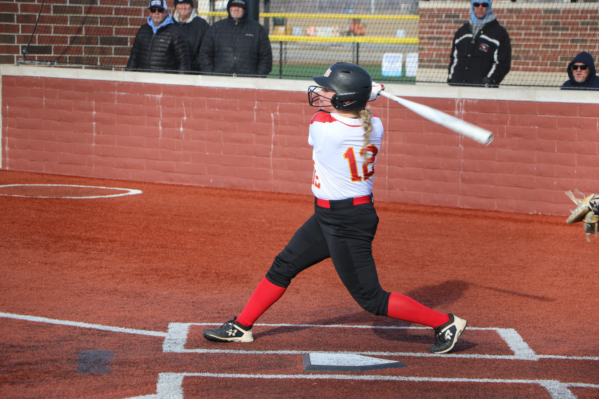 Rylie Buchanan fouls a pitch off