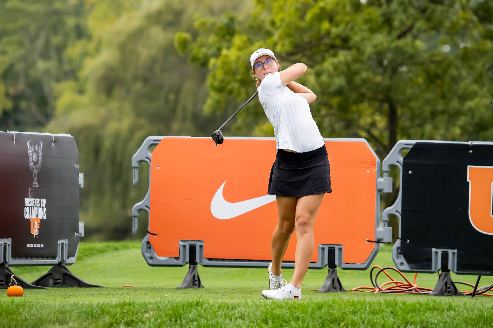 Emmy Wahl rips a drive off the tee