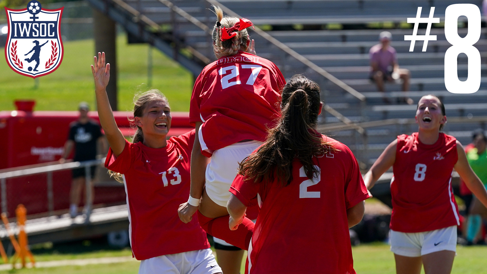 The University of Missouri-St. Louis women's soccer team is ranked eighth in this week's edition of the Intercollegiate Women's Soccer Organization of Coaches Top 25 Poll