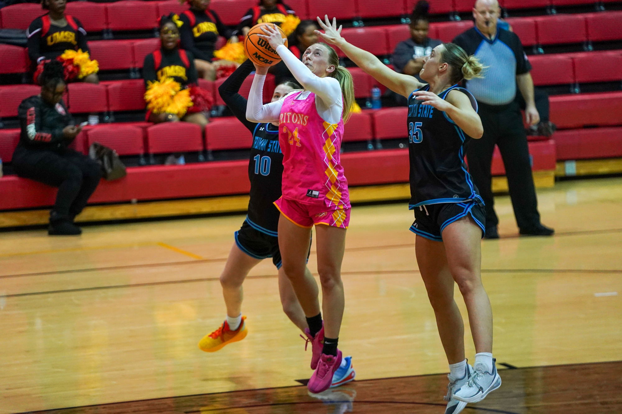 Morgan Ramthun attempts a two-point shot against Truman State