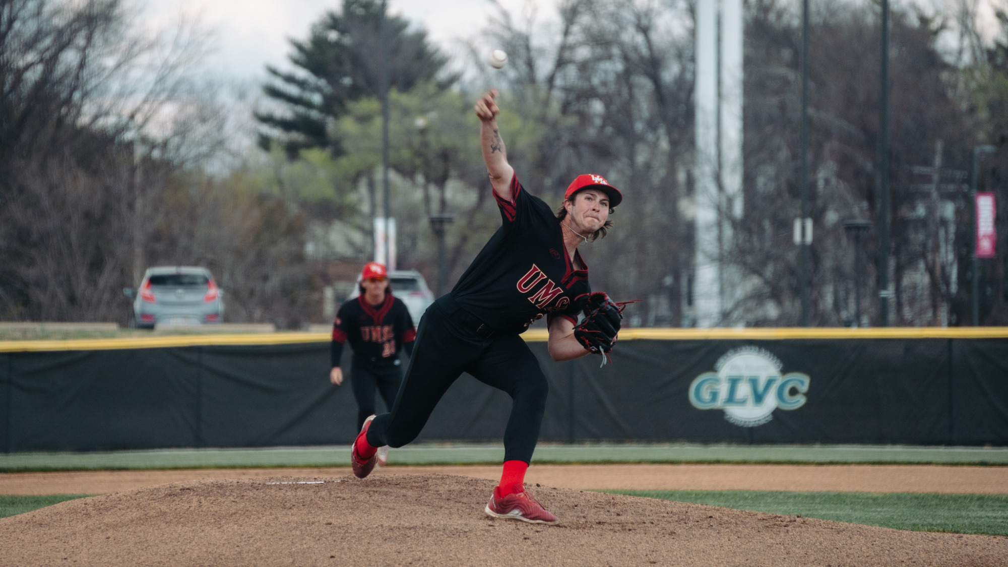 Trey Schneider delivers a pitch in a game against Missouri Western.