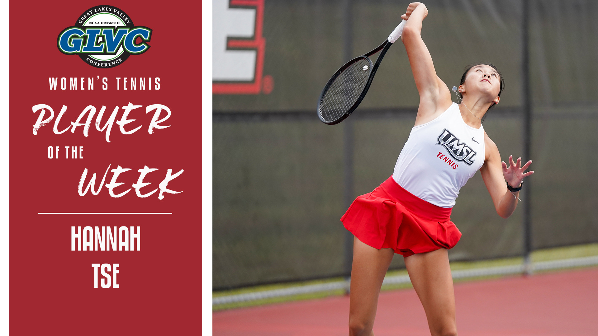 Hannah Tse GLVC Women's Tennis Player of the Week (3_19_26)