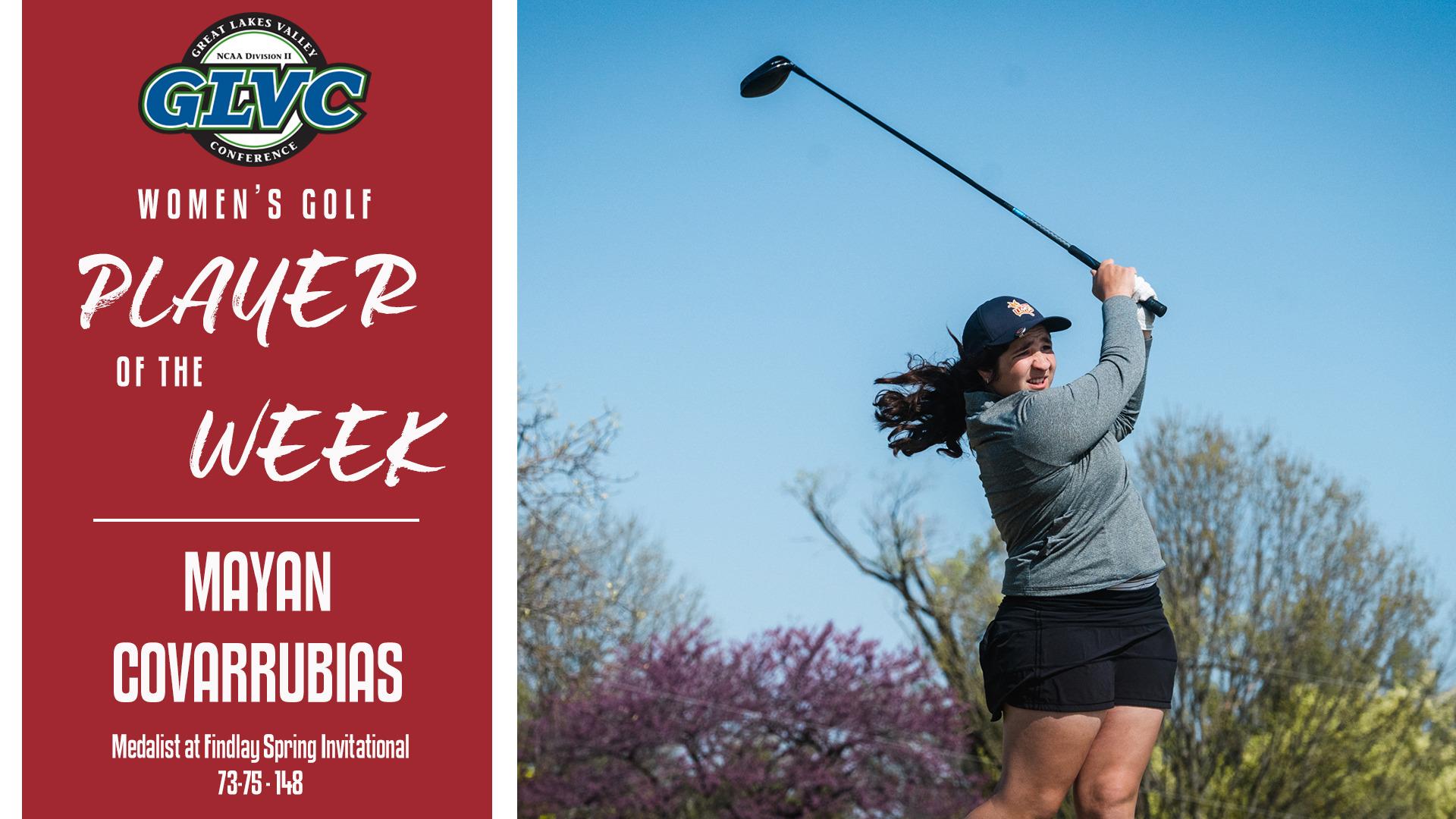 Mayan Covarrubias Named GLVC Women's Golf Player of the Week (3_19_26)