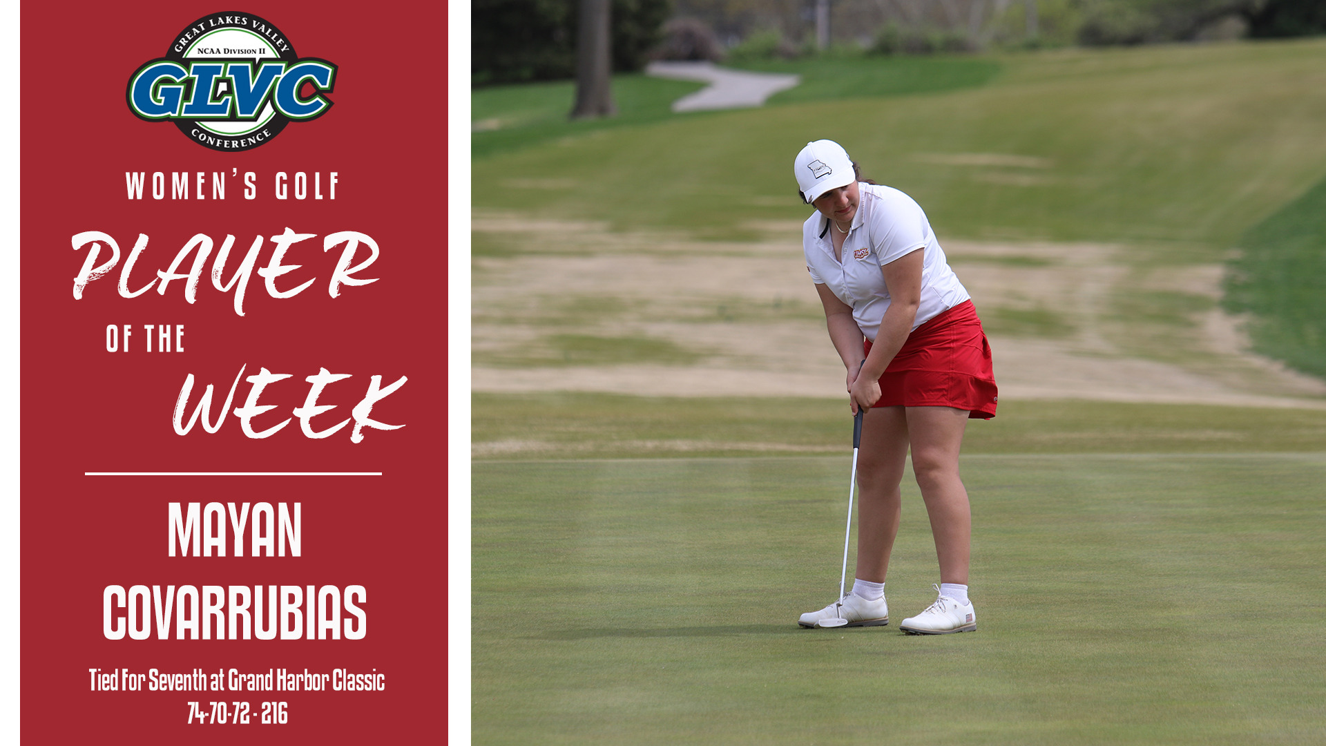  Mayan Covarrubias Named GLVC Women's Golf Player of the Week (4_1_26)