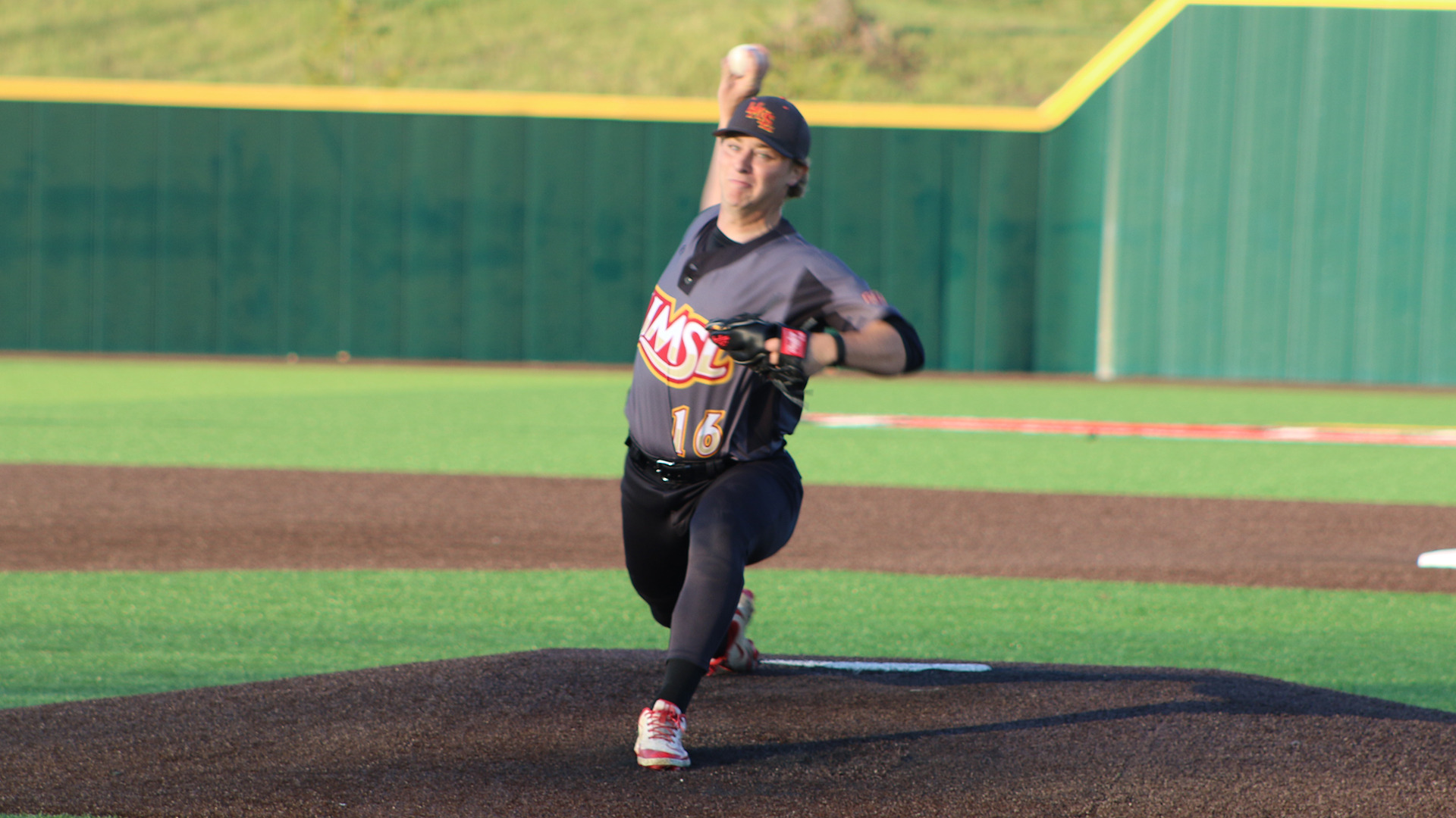 Mitch Schleeper fires a pitch to the plate in a game against William Jewell on Thursday, April 2, 2026