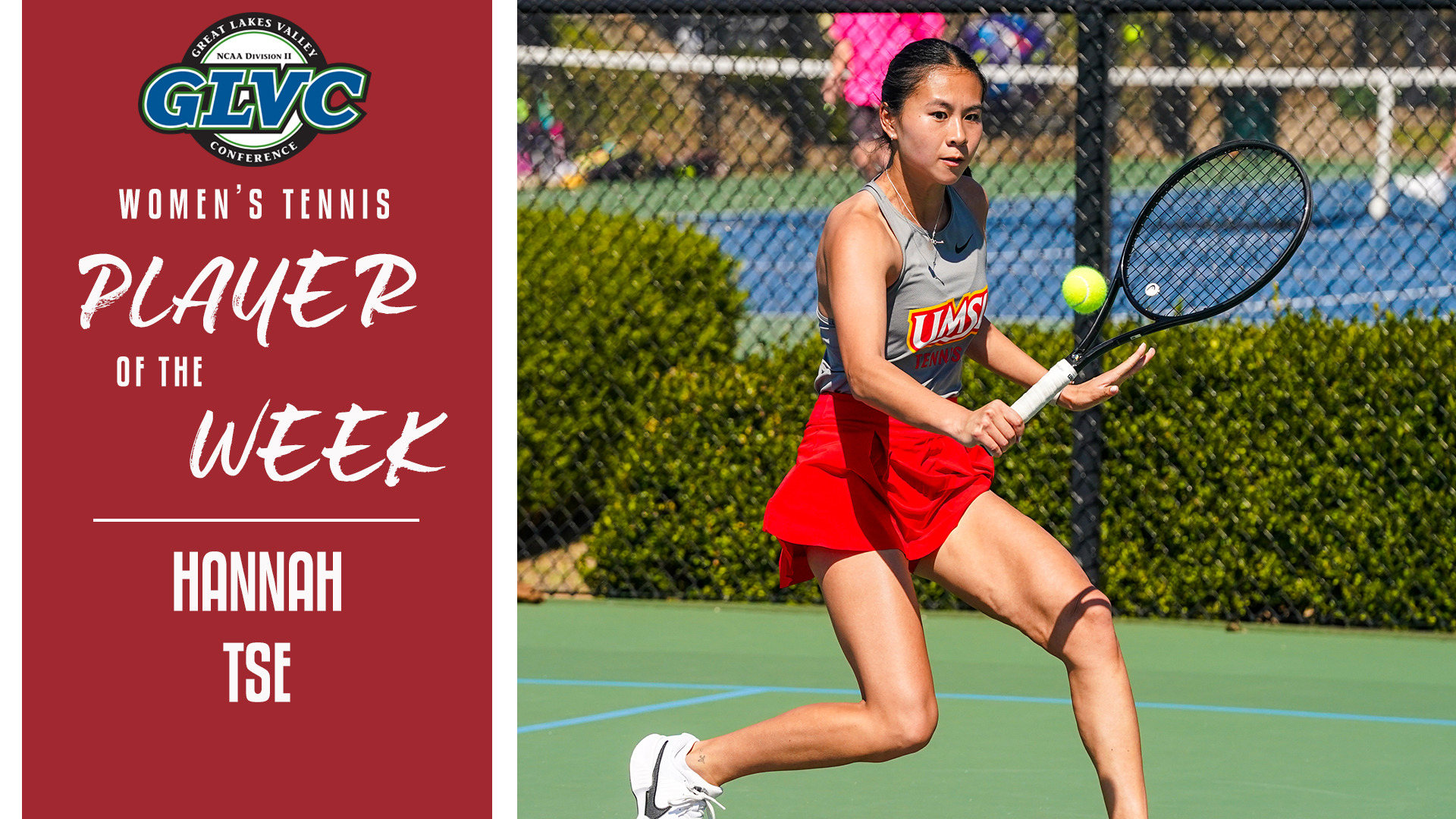Hannah Tse GLVC Women's Tennis Player of the Week (4_8_26)