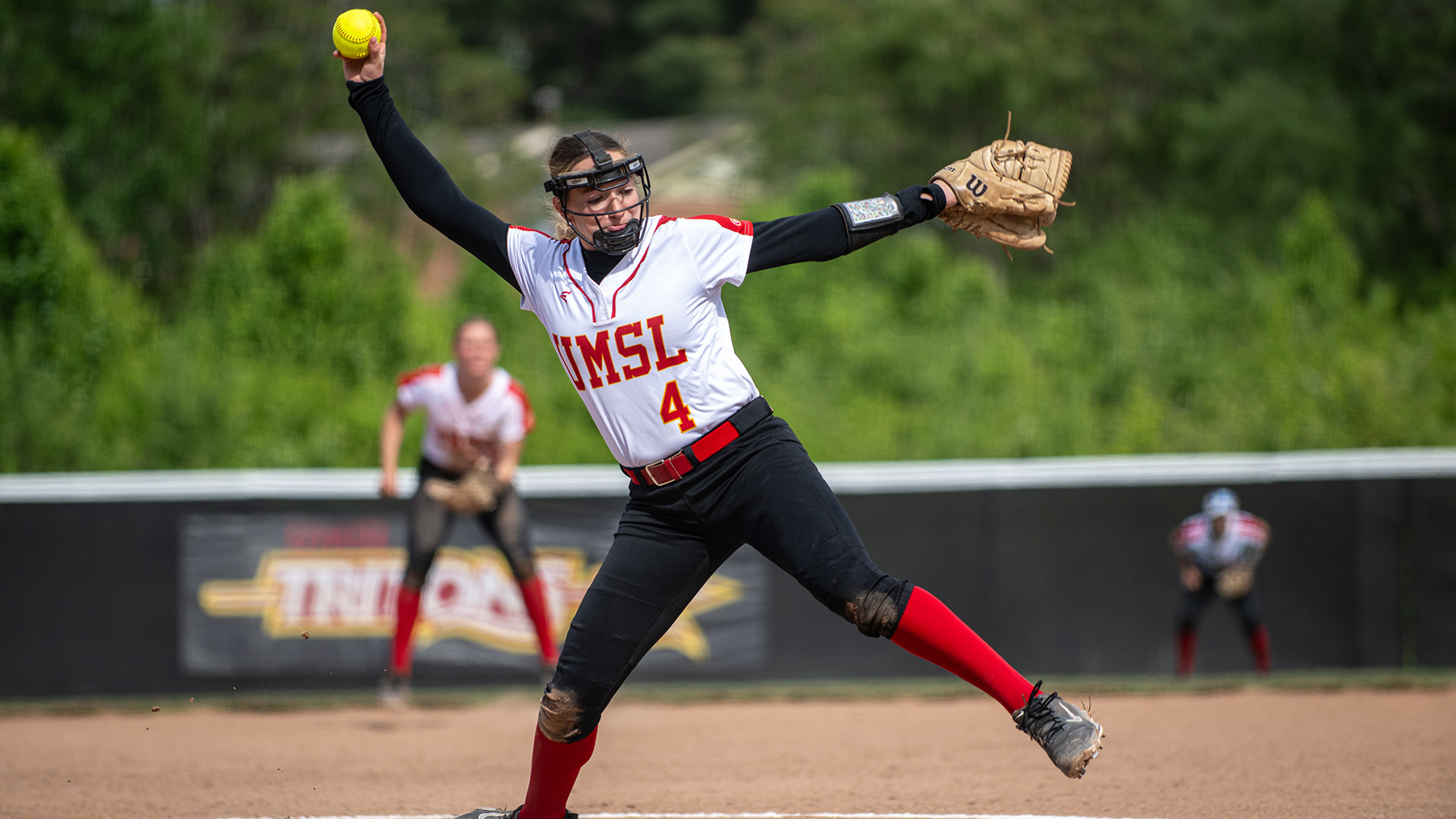 Kenzie Stoltz delivers a pitch to the plate