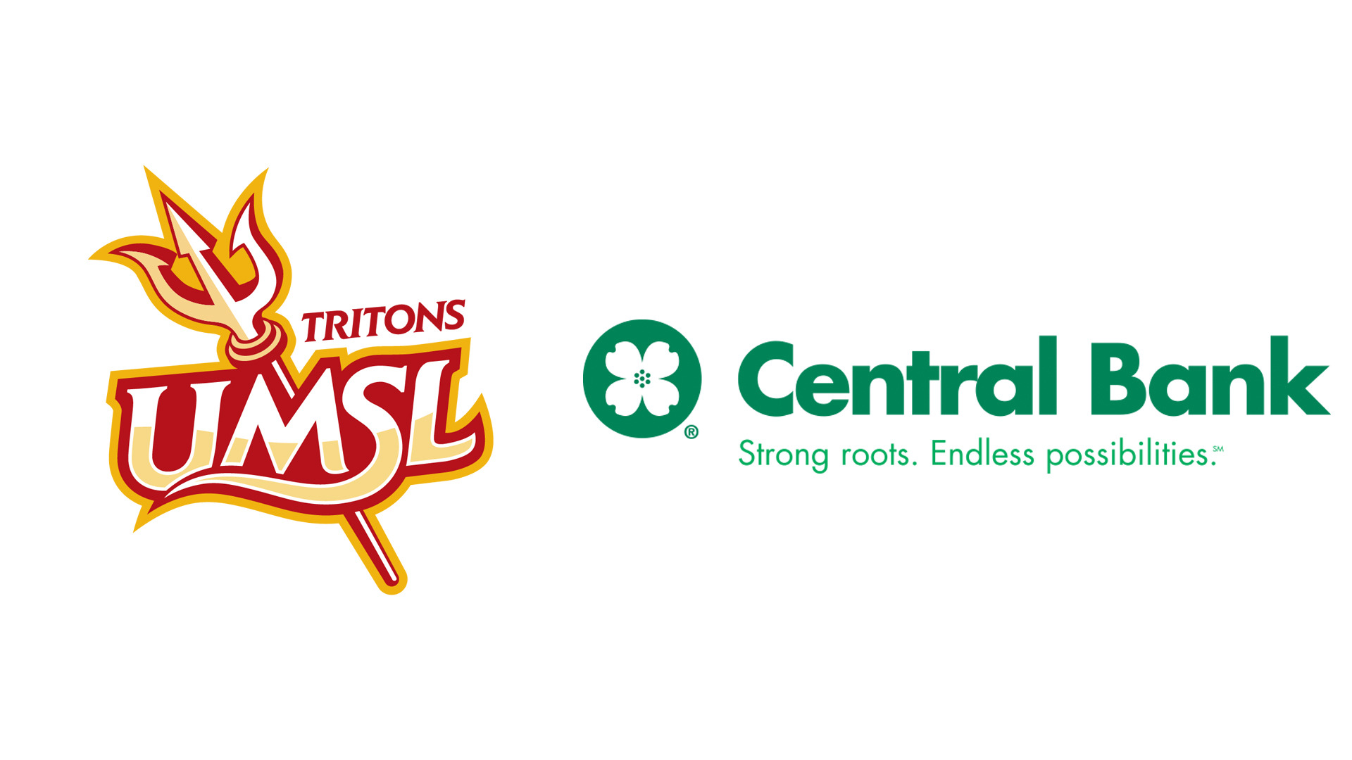 UMSL Athletics and Central Bank logos