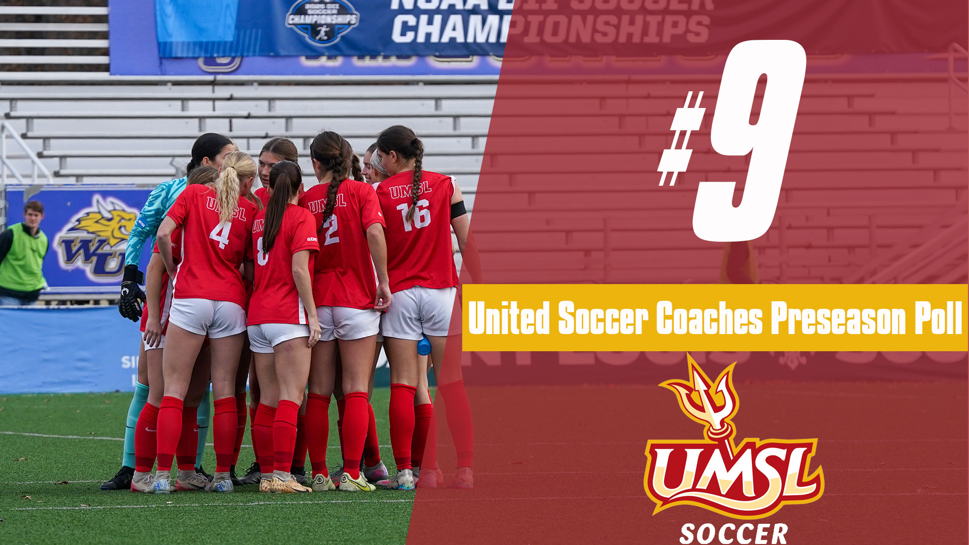 University of Missouri-St. Louis women's soccer team ranked ninth in United Soccer Coaches Preseason National Poll