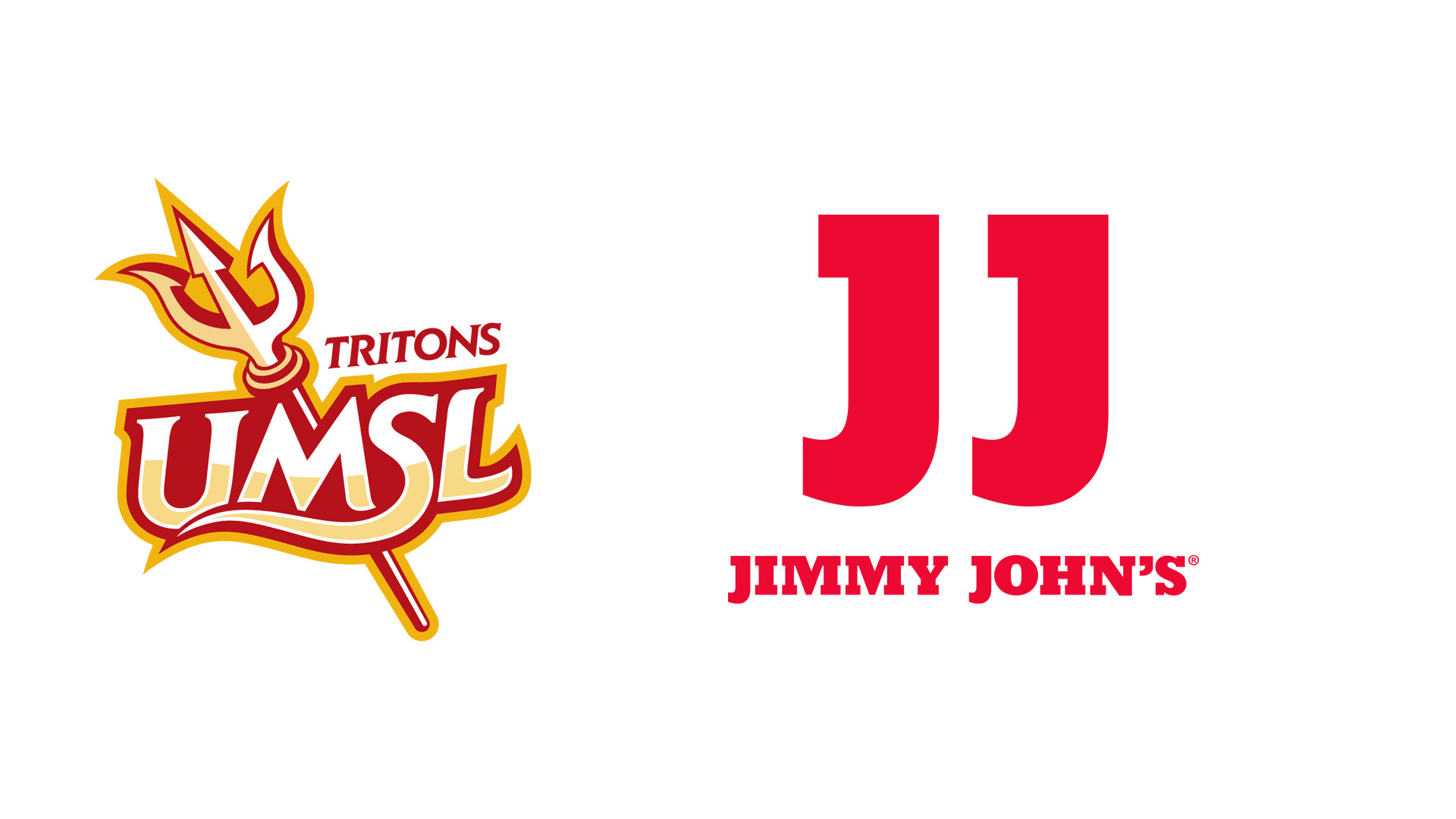 UMSL Athletics logo (left) and Jimmy John's logo (right)