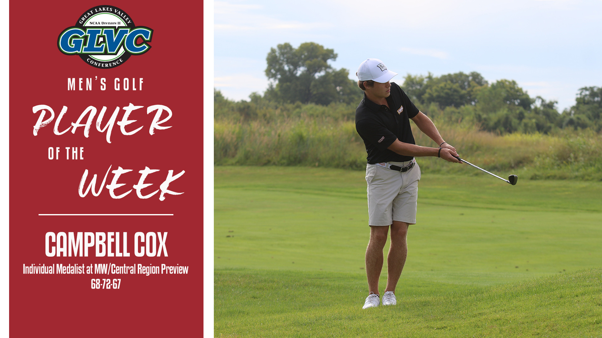 Campbell Cox named Great Lakes Valley Conference Men's Golf Player of the Week