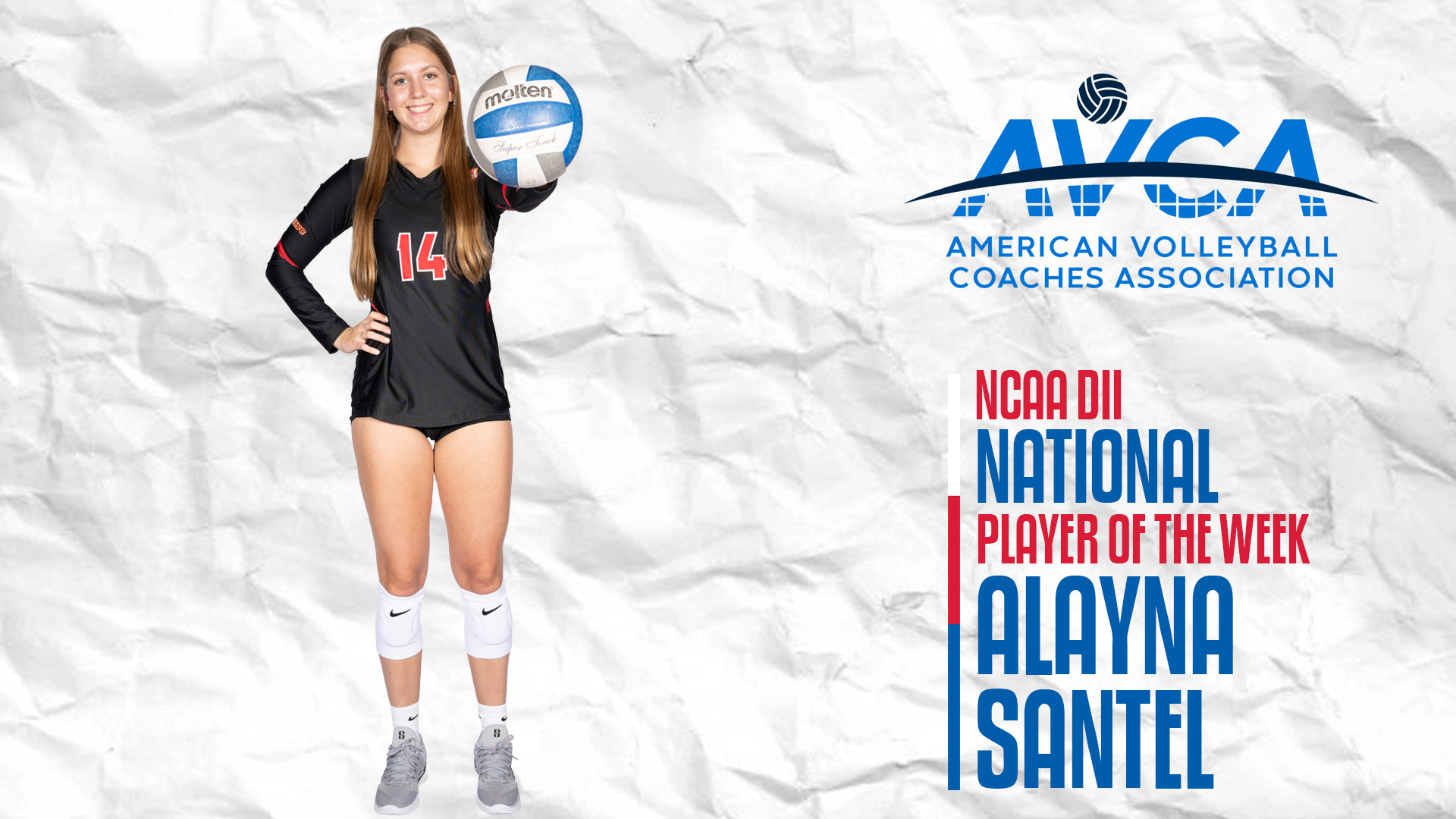 Alayna Santel named American Volleyball Coaches Associaiton National Player of the Week