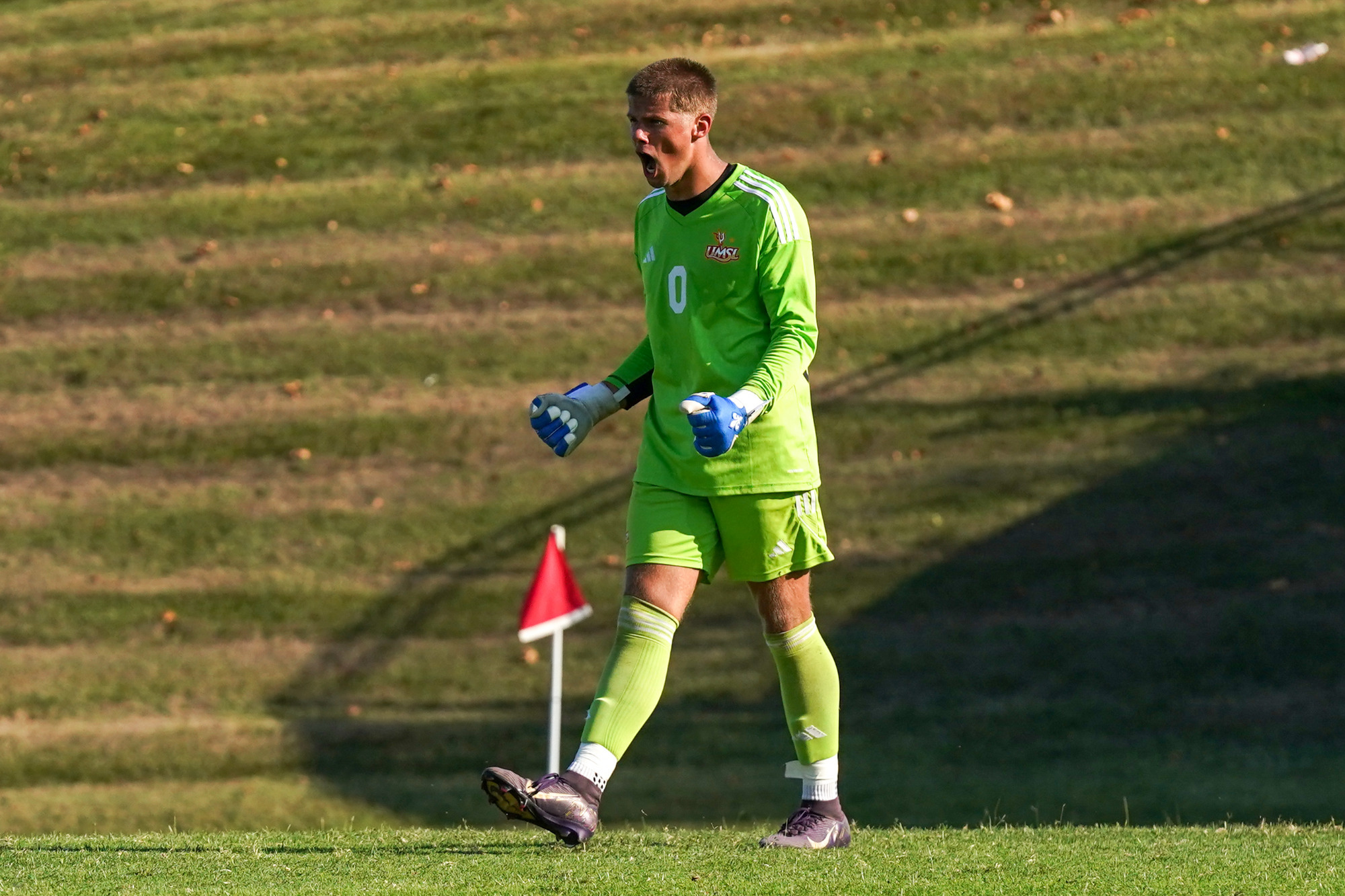 Will Winkler celebrates after a Triton victory.