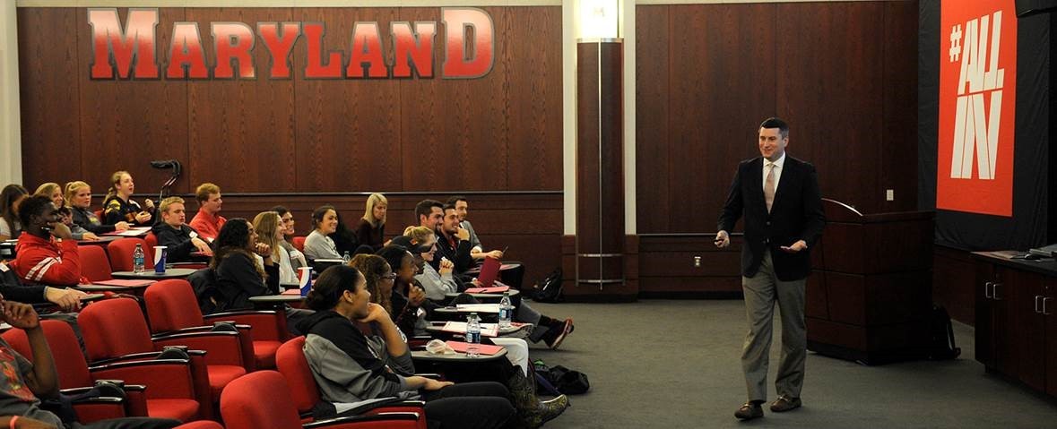 Big Ten's Kenny Visits Maryland's SAAC
