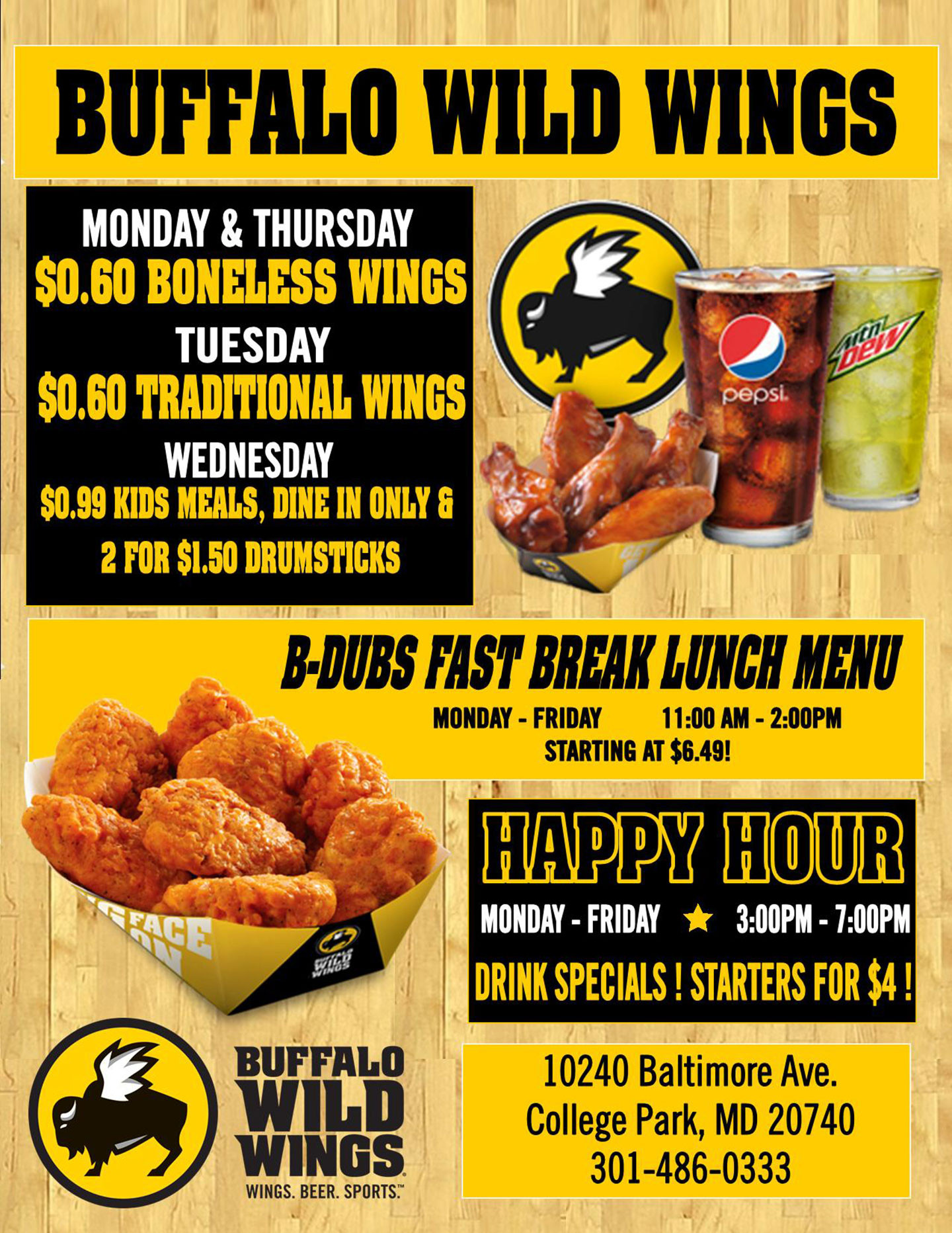 Buffalo Wild Wings February Specials