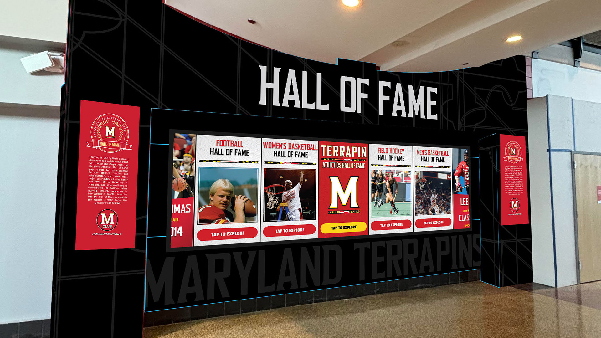 Maryland Athletics Hall of Fame Digital Display